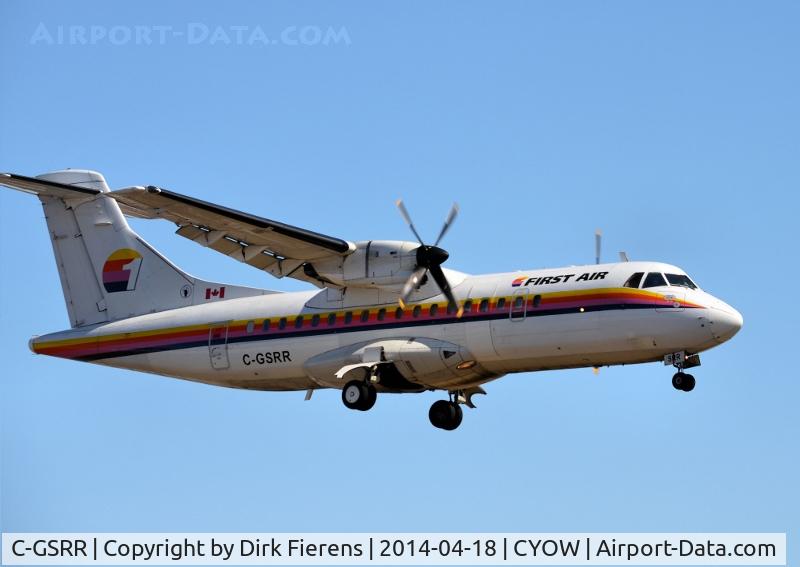C-GSRR, 1989 ATR 42-312 C/N 125, Approaching rwy 25 after a test flight.