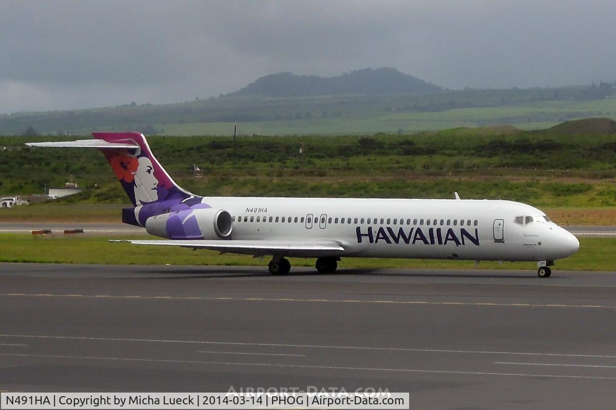 N491HA, 2003 Boeing 717-200 C/N 55175, At Kahului