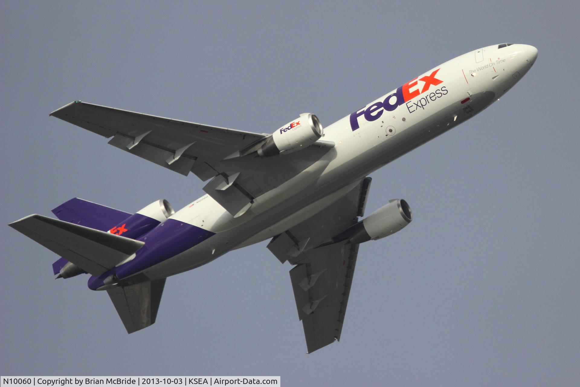 N10060, 1979 McDonnell Douglas DC-10-10 C/N 46970, FedEx Express. DC-10-10F. N10060 cn 46970 269. Seattle Tacoma - International (SEA KSEA). Image © Brian McBride.03 October 2013