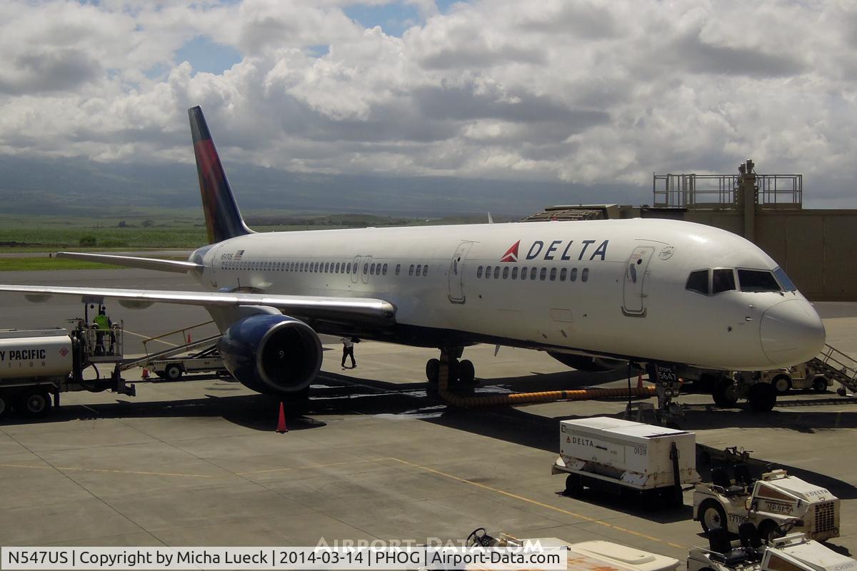 N547US, 1996 Boeing 757-251 C/N 26494, At Kahului