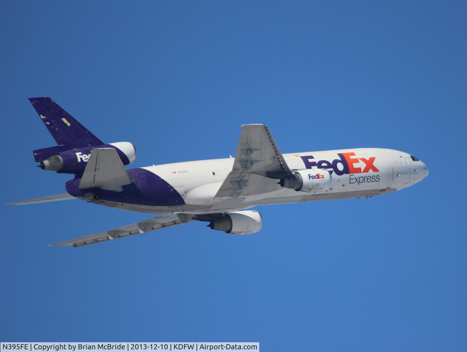 N395FE, 1975 McDonnell Douglas MD-10-10F C/N 46629, FedEx Express. DC-10-10F. N395FE cn 46629 20. Dallas - Fort Worth - International (DFW KDFW). Image © Brian McBride. 10 December 2013