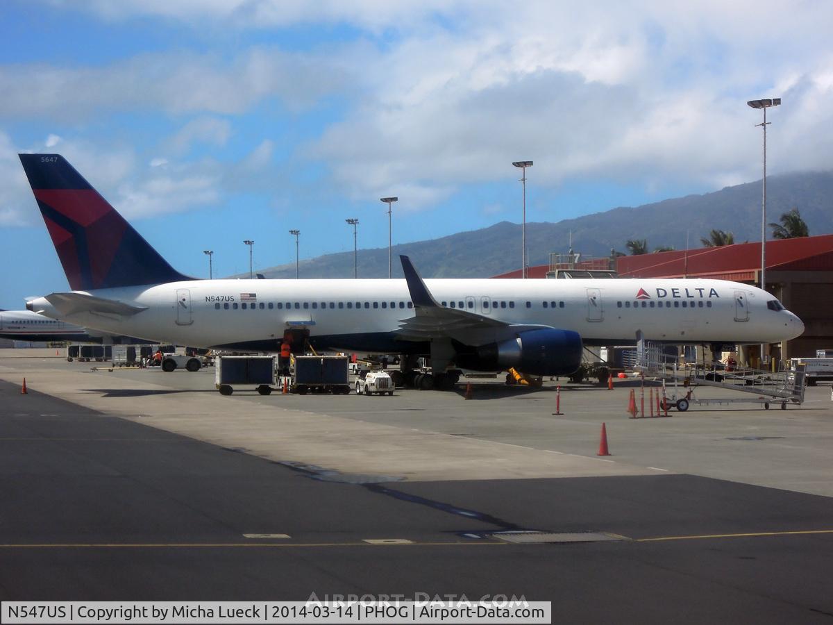 N547US, 1996 Boeing 757-251 C/N 26494, At Kahului
