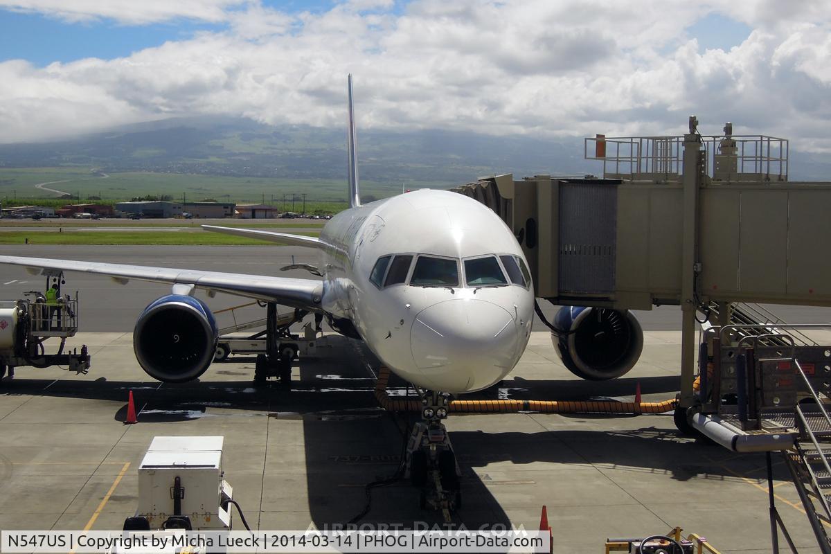 N547US, 1996 Boeing 757-251 C/N 26494, At Kahului
