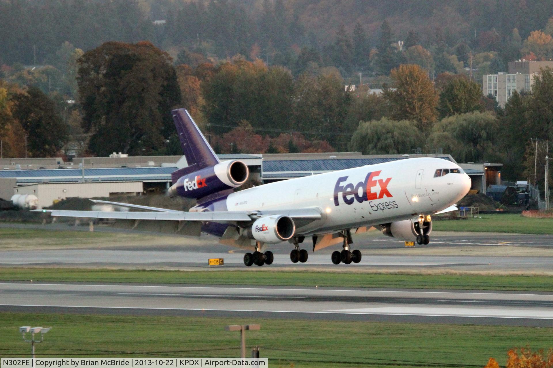 N302FE, 1973 McDonnell Douglas MD-10-30F C/N 46801, FedEx Express. DC-10-30F. N302FE cn 46801 103. Portland - International (PDX KPDX). Image © Brian McBride. 22 October 2013