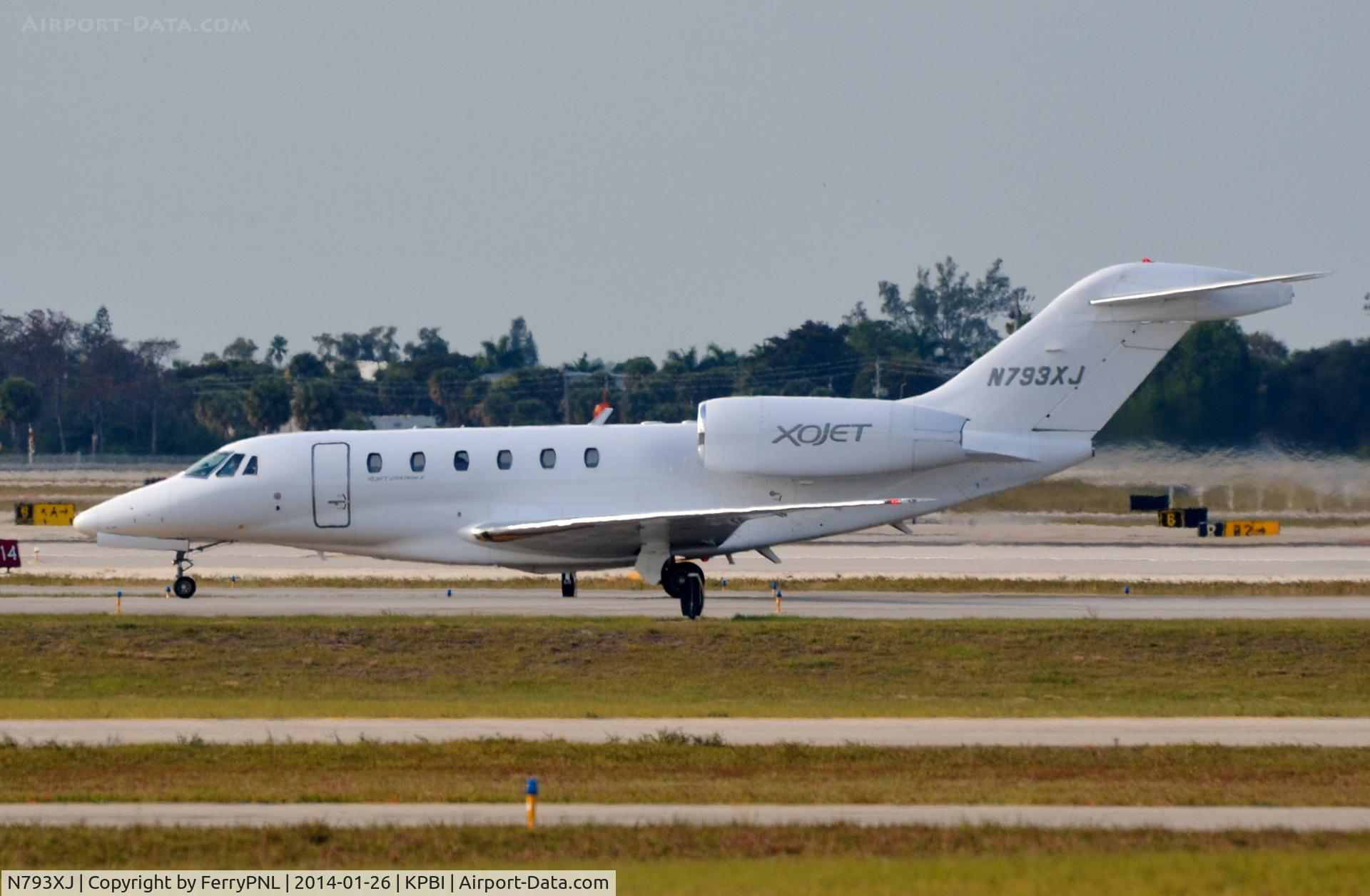 N793XJ, 1999 Cessna Citation 750 C/N 750-0093, Just a logo on this Ce750 of Xojet.