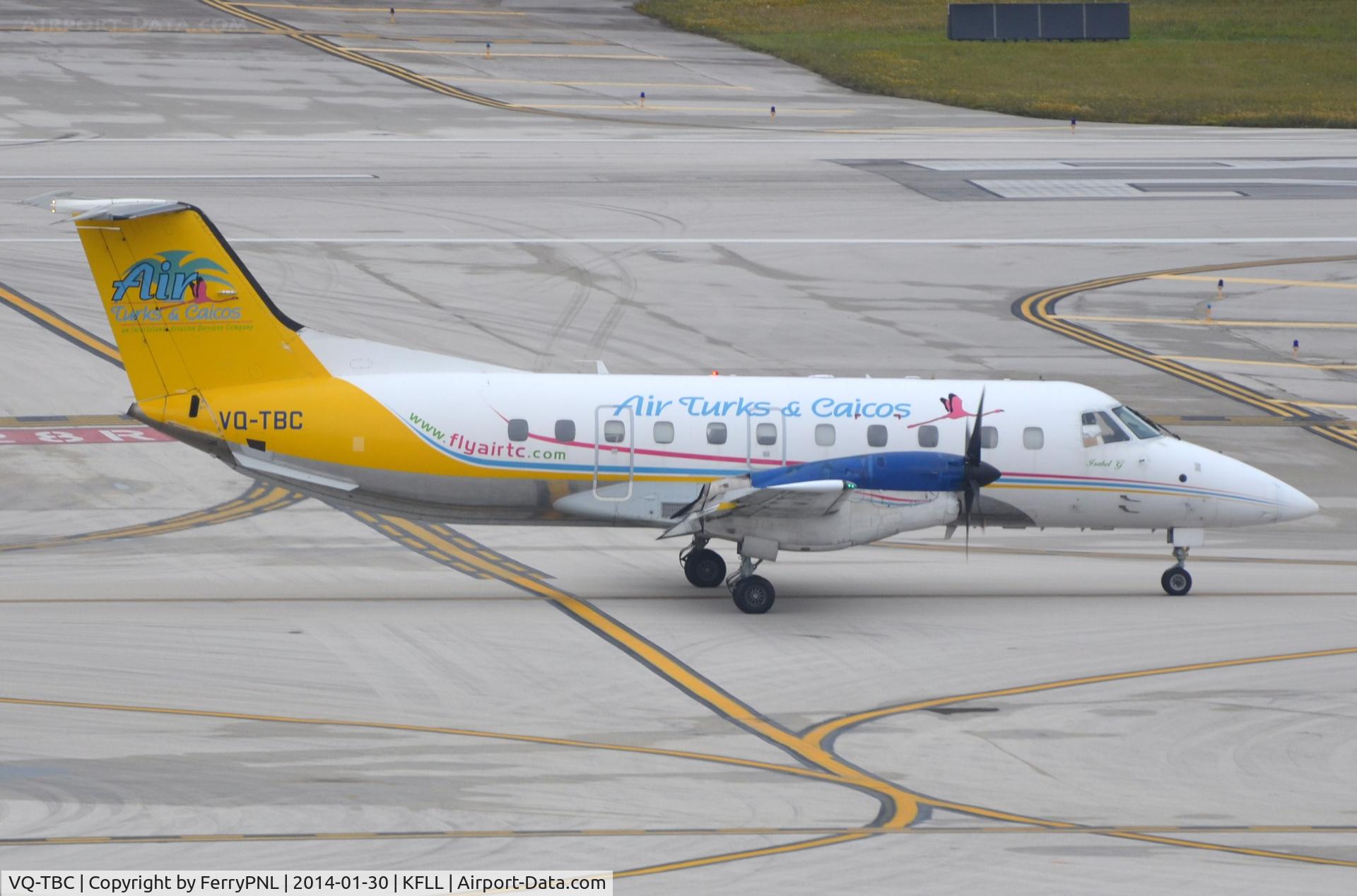 VQ-TBC, 1993 Embraer EMB-120RT Brasilia C/N 120283, EMB120 of Air Turks & Caicos.