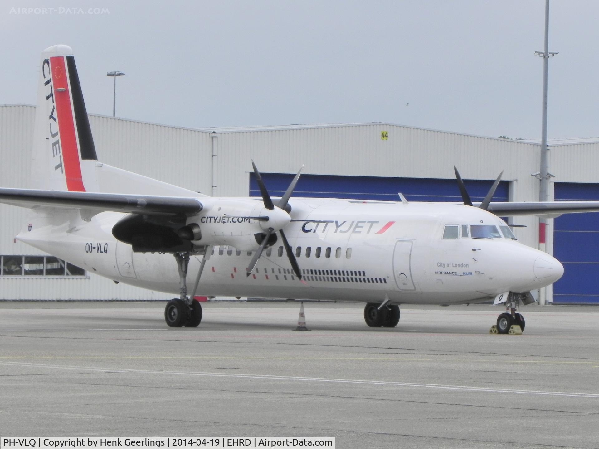 PH-VLQ, 1989 Fokker 50 C/N 20159, Rotterdam The Hague Airport , City Jet