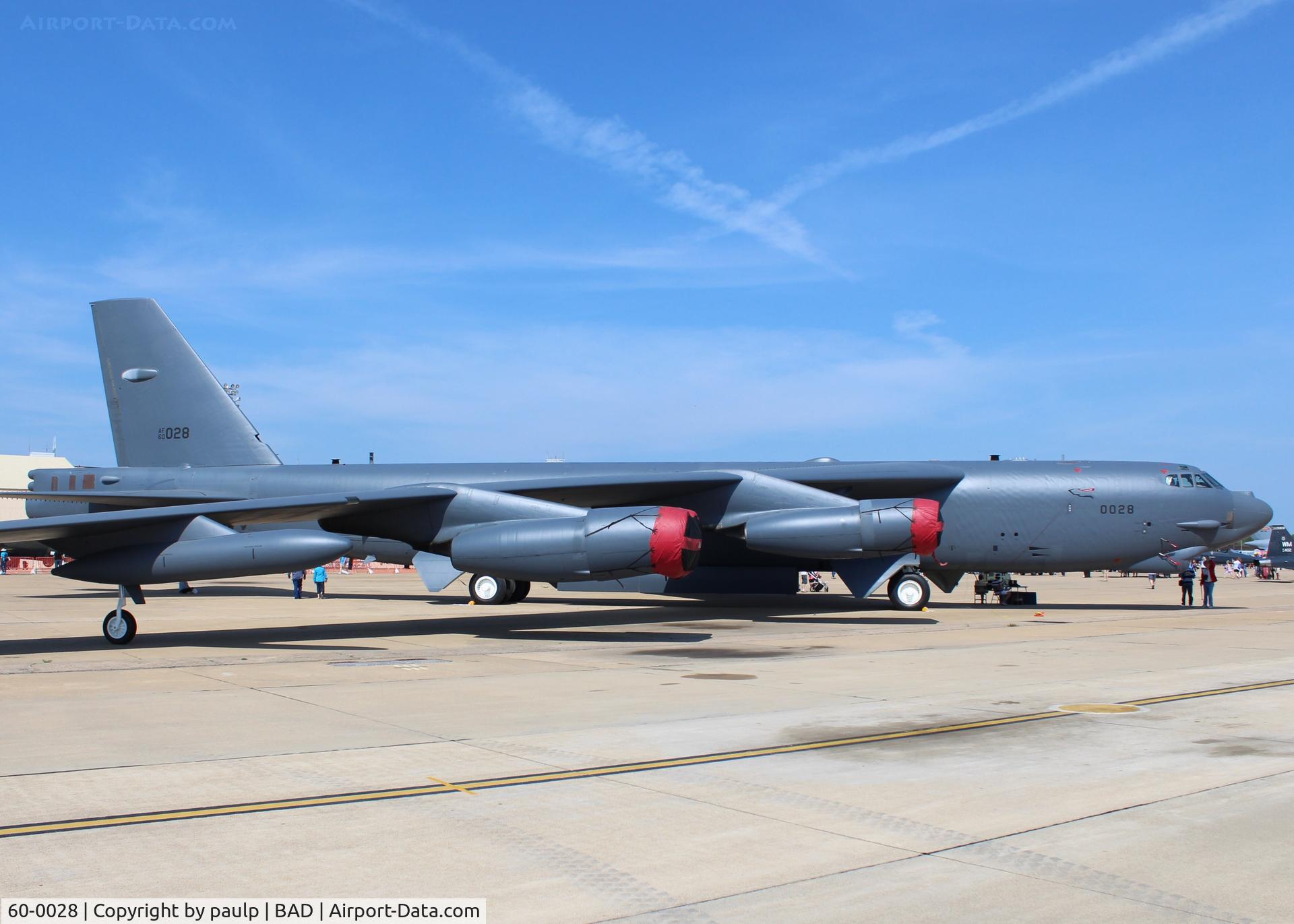 60-0028, 1960 Boeing B-52H Stratofortress C/N 464393, At Barksdale Air Force Base.