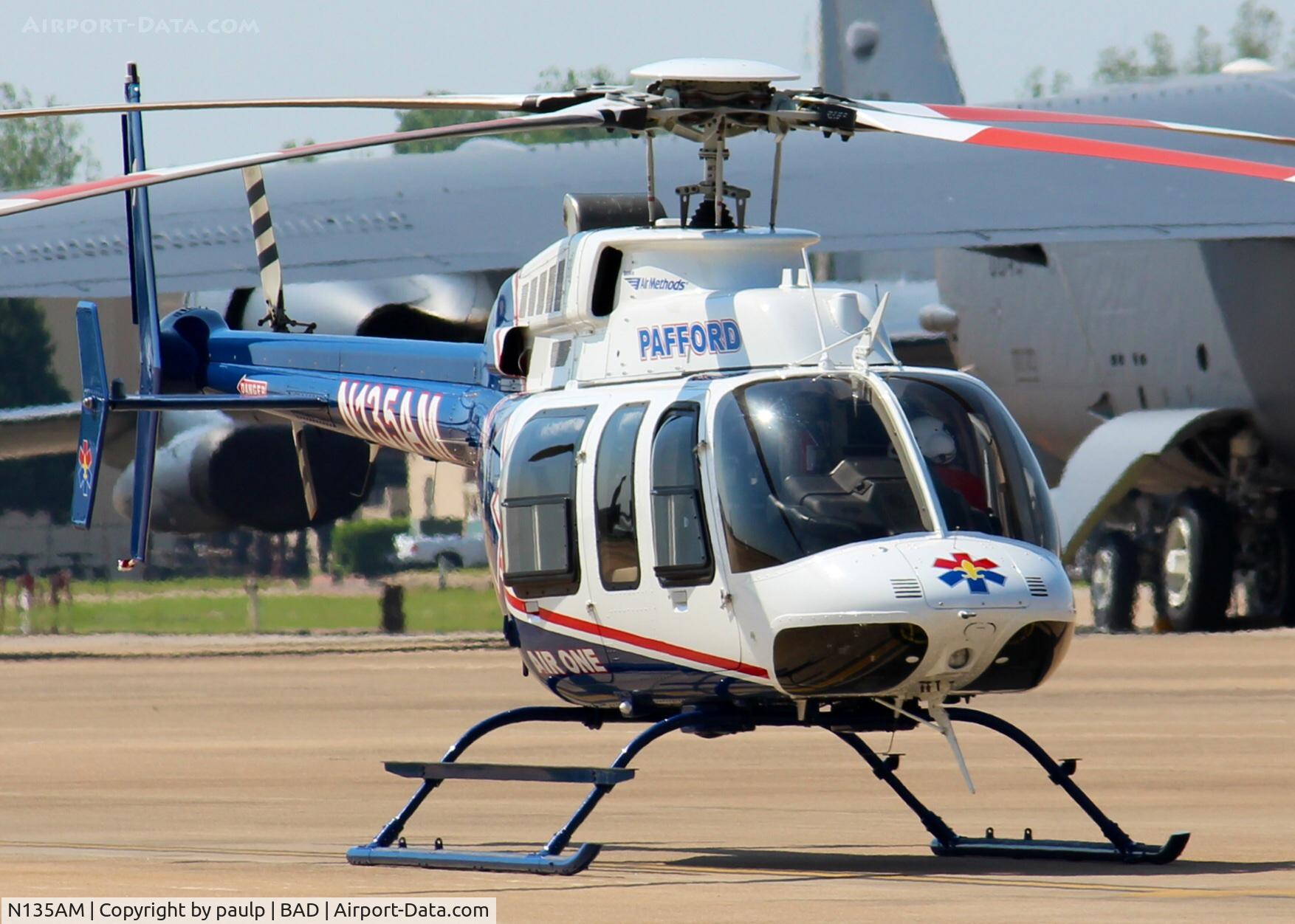 N135AM, 2013 Bell 407 C/N 54385, At Barksdale Air Force Base.