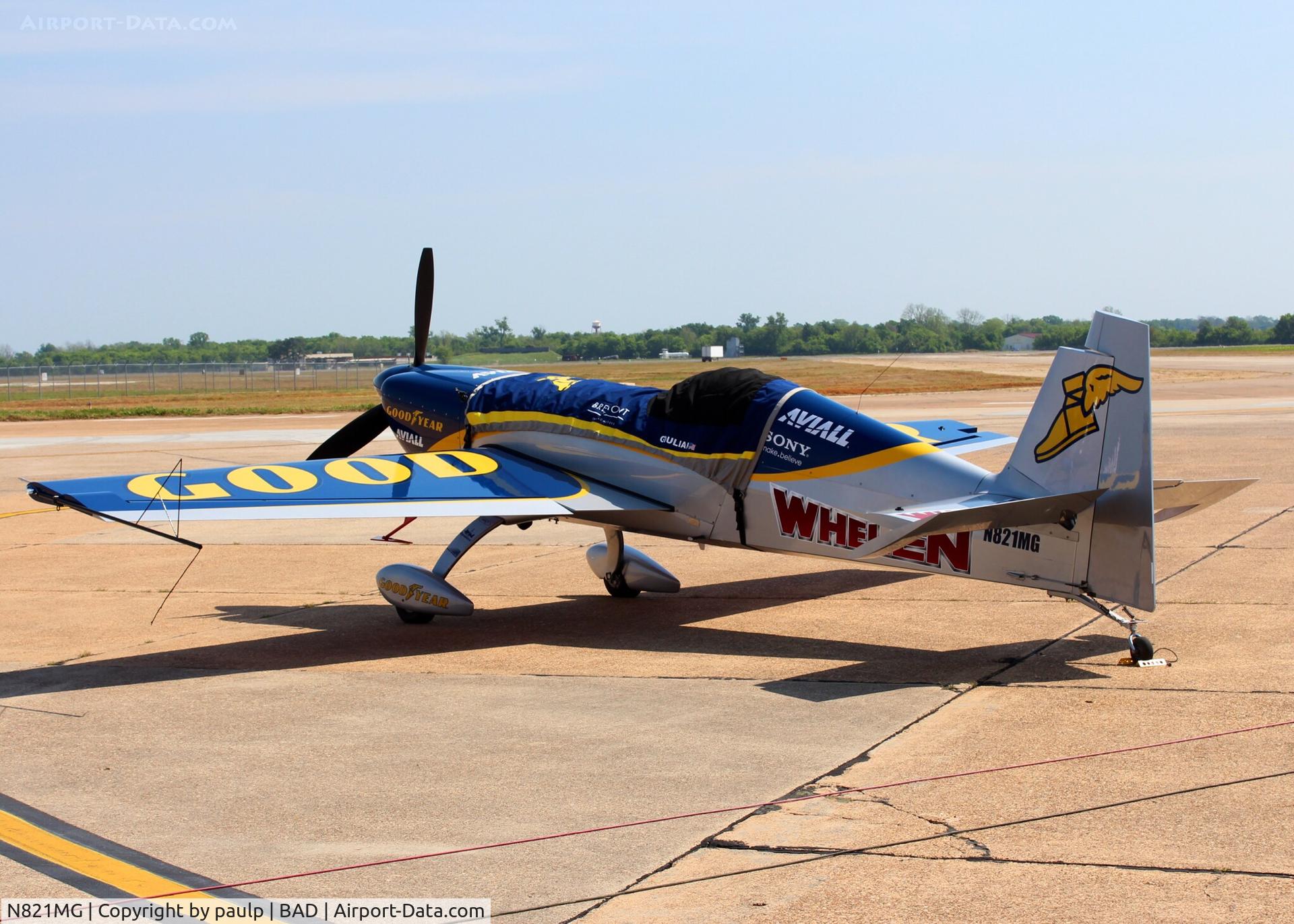 N821MG, 2009 Extra EA-300SC C/N SC010, At Barksdale Air Force Base.