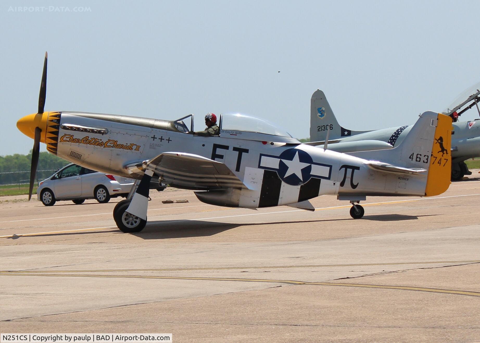 N251CS, North American F-51D Mustang C/N 44-74977N, At Barksdale Air Force Base.
