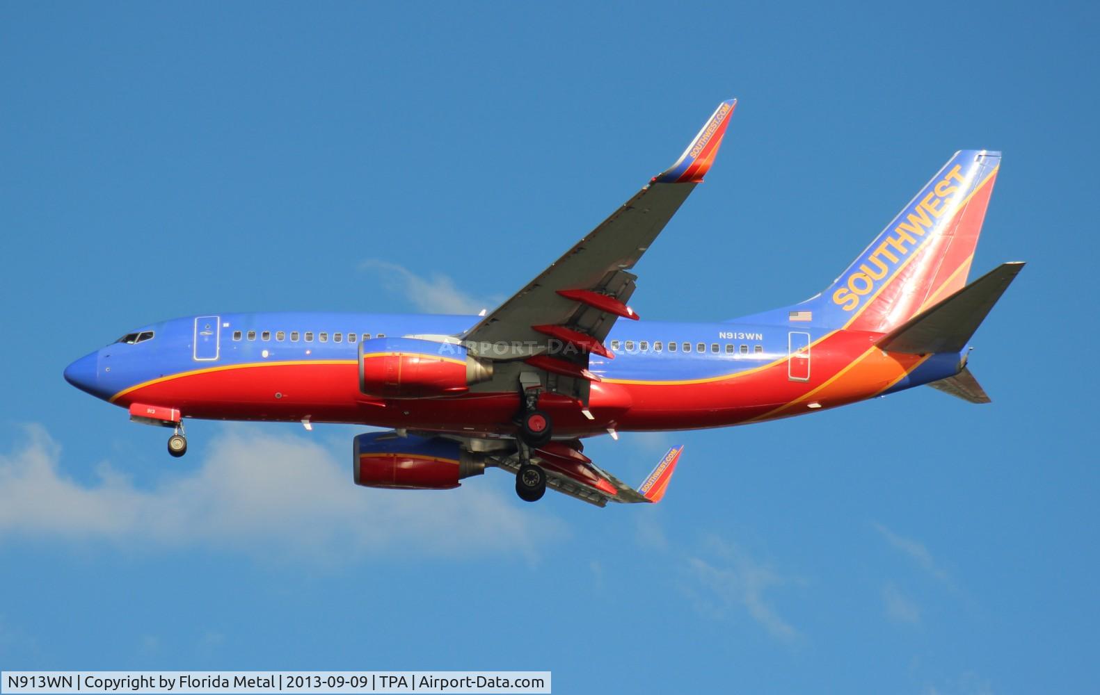 N913WN, 2008 Boeing 737-7H4 C/N 29840, Southwest 737-700