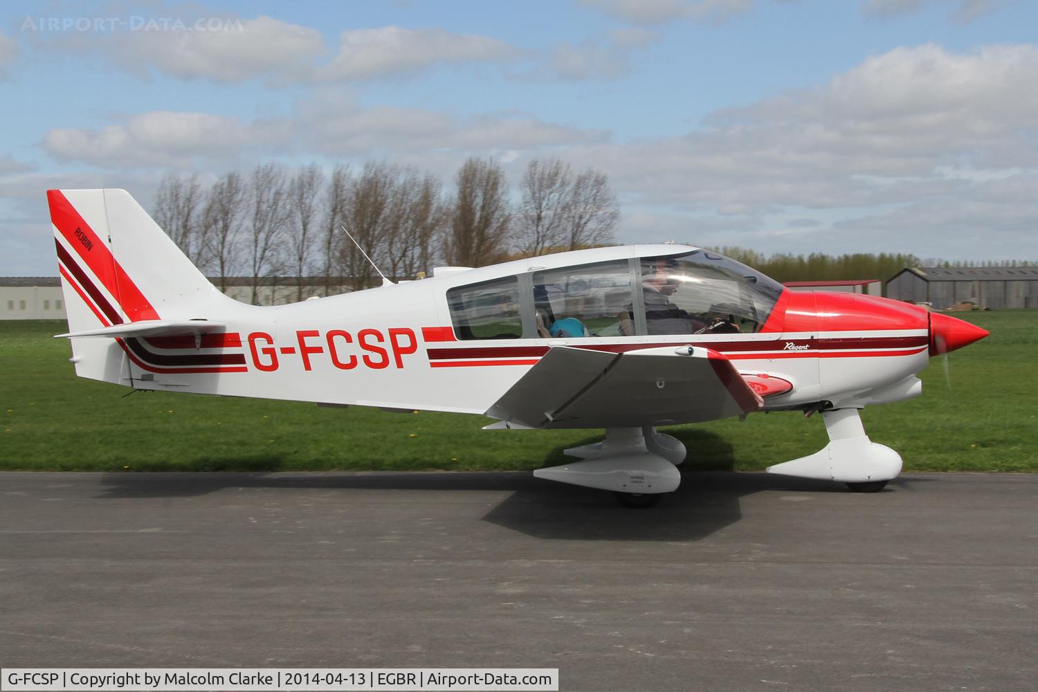 G-FCSP, 1990 Robin DR-400-180 Regent Regent C/N 2022, Robin DR-400-180 Regent at The Real Aeroplane Club's Early Bird Fly-In, Breighton Airfield, April 2014.