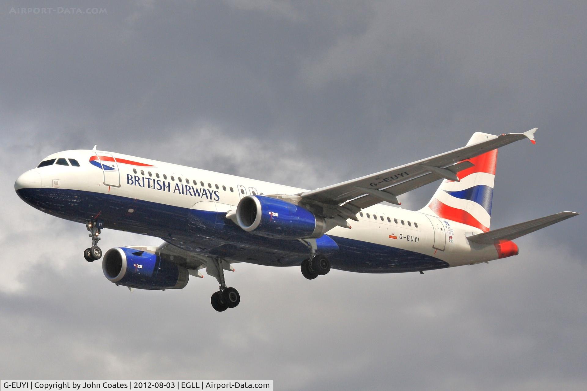 G-EUYI, 2010 Airbus A320-232 C/N 4306, Finals 27R
