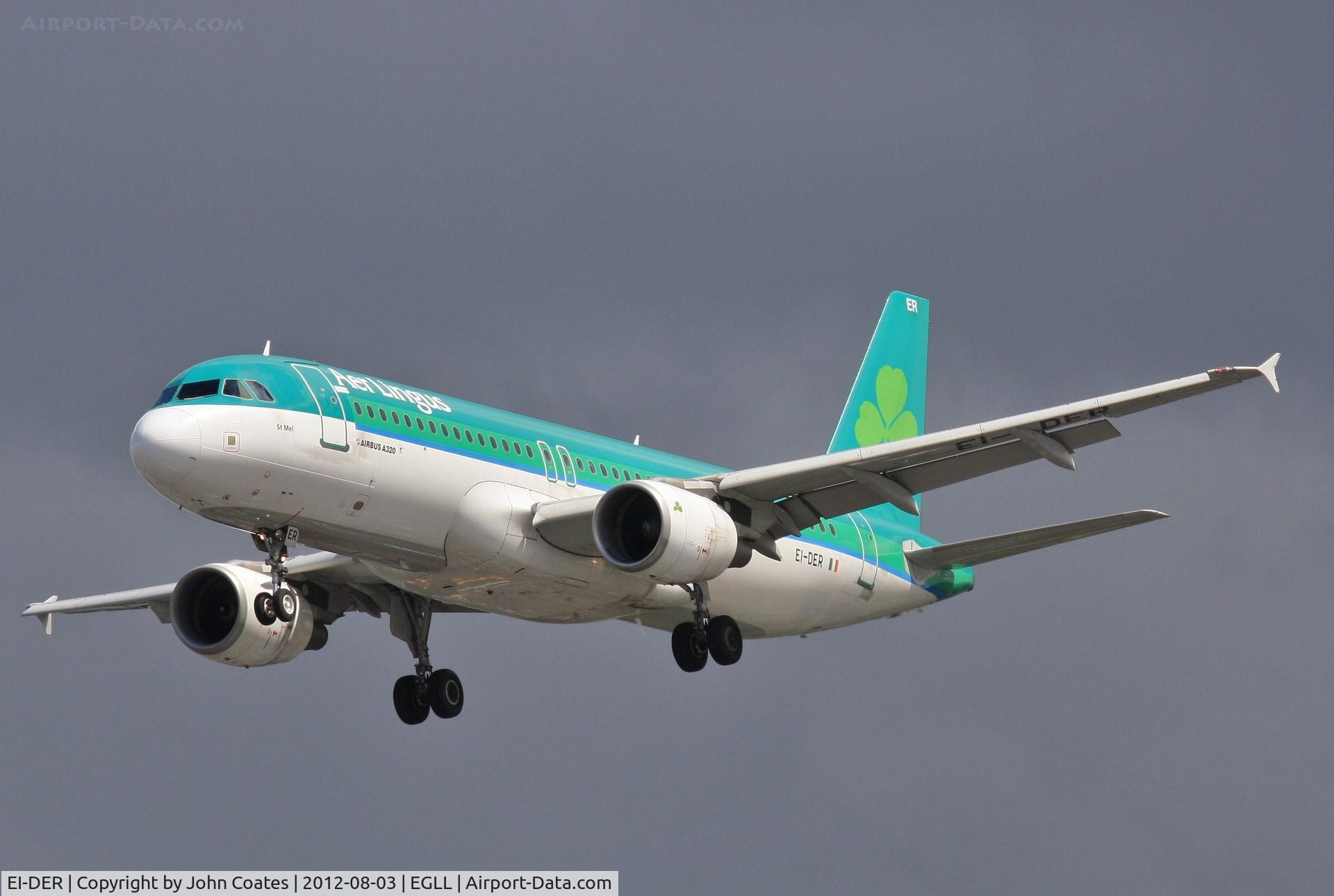 EI-DER, 2005 Airbus A320-214 C/N 2583, Approach 27R