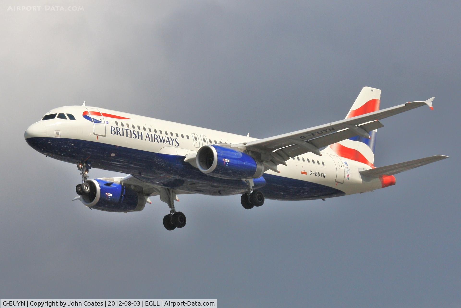 G-EUYN, 2011 Airbus A320-232 C/N 4975, Approach 27R