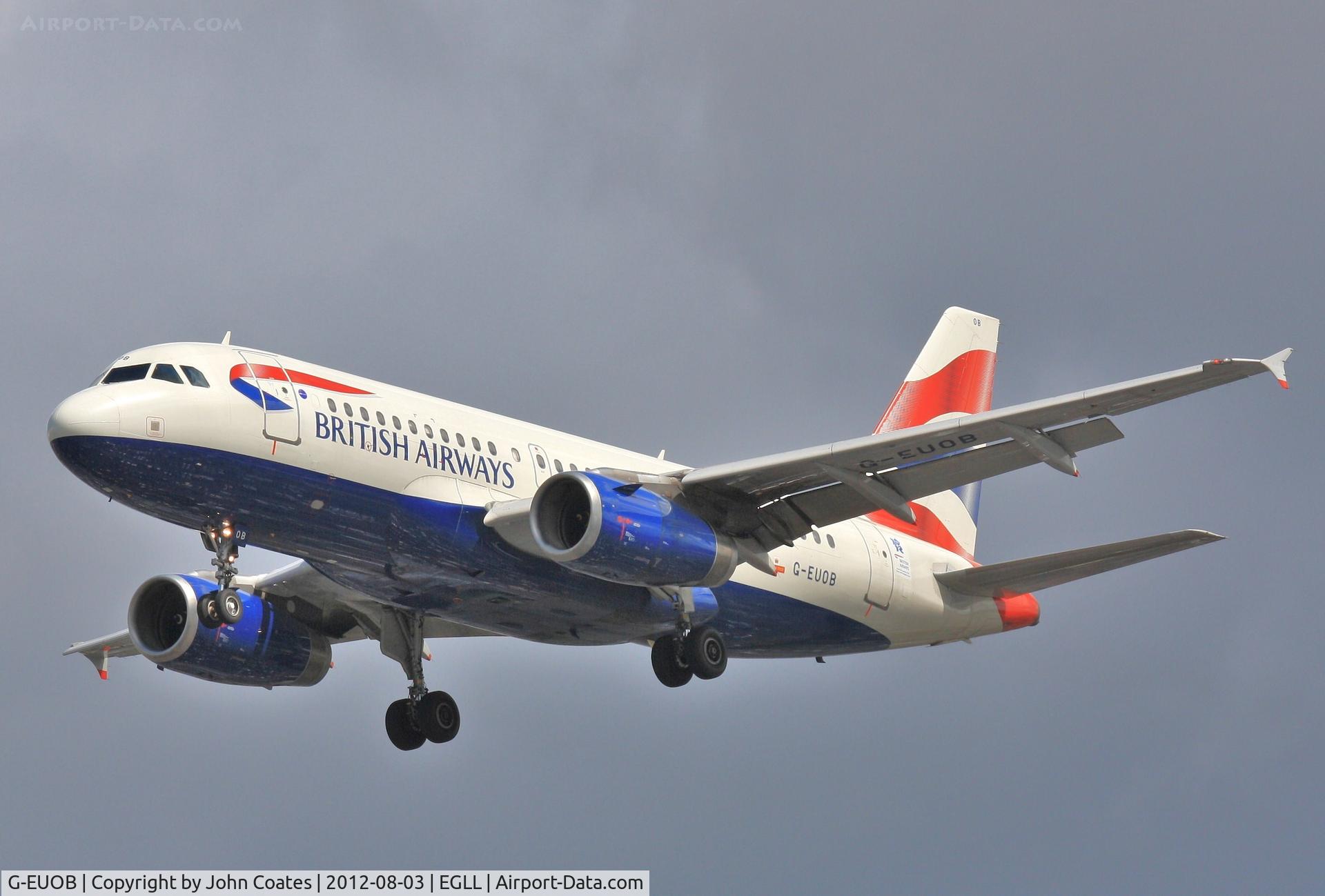 G-EUOB, 2001 Airbus A319-131 C/N 1529, Approach 27R