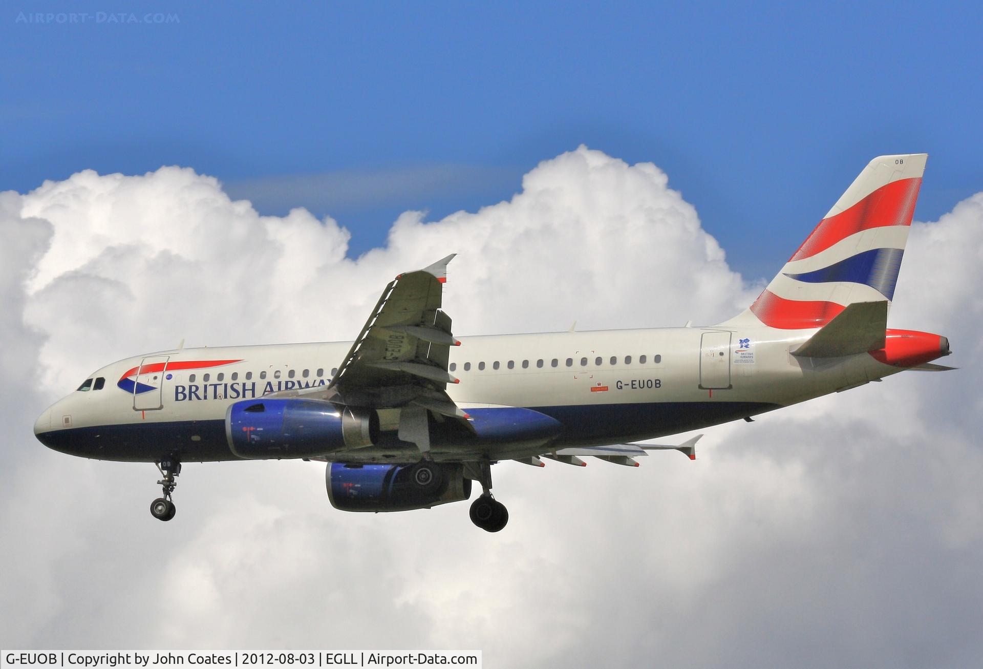 G-EUOB, 2001 Airbus A319-131 C/N 1529, Finals 27R