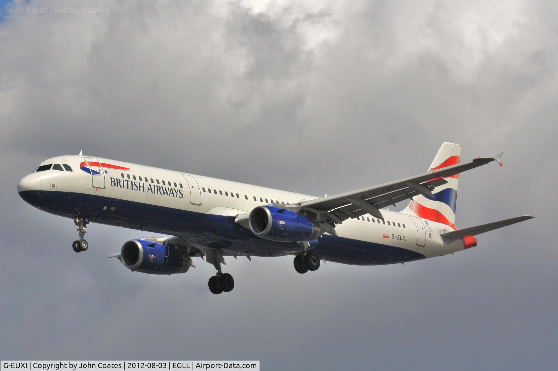 G-EUXI, 2005 Airbus A321-231 C/N 2536, Approach 27R