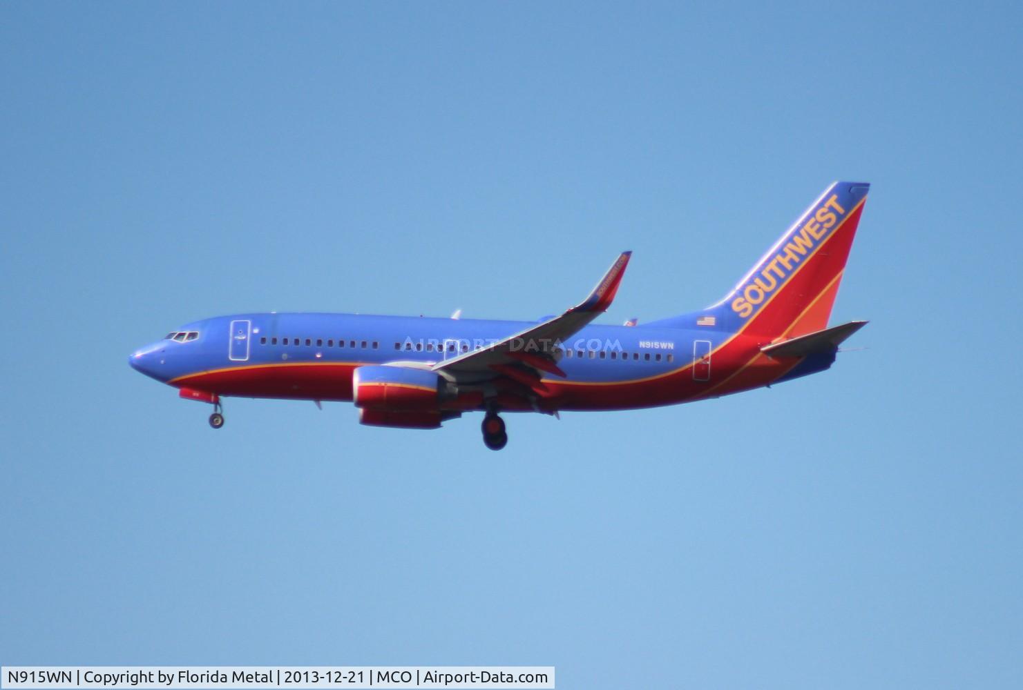 N915WN, 2008 Boeing 737-7H4 C/N 36888, Southwest 737-700