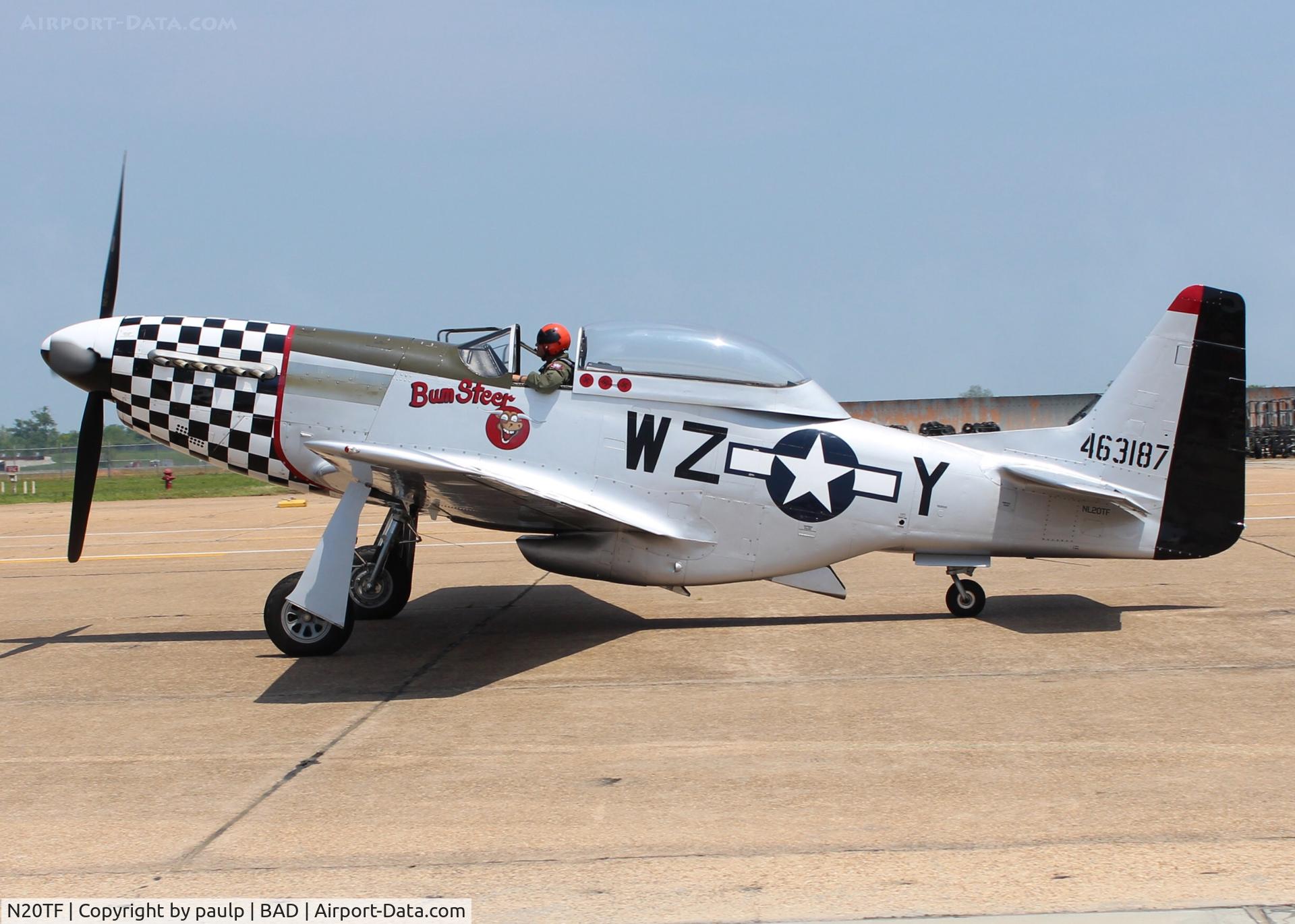 N20TF, 1967 North American (Cavalier) TF-51D Mustang C/N AF67-14866, At Barksdale Air Force Base.