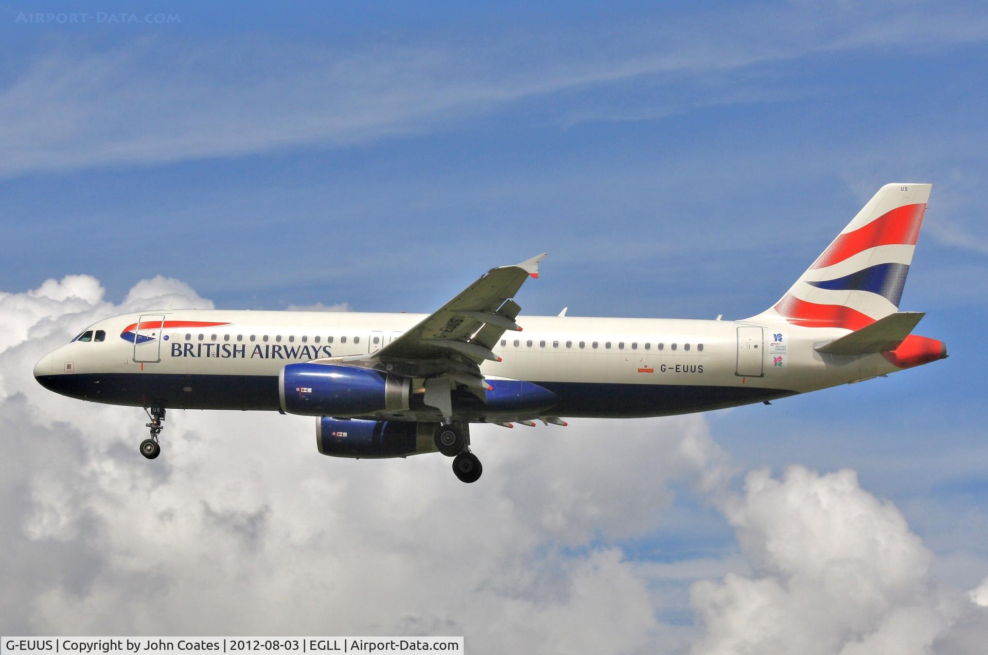 G-EUUS, 2007 Airbus A320-232 C/N 3301, Finals 27R