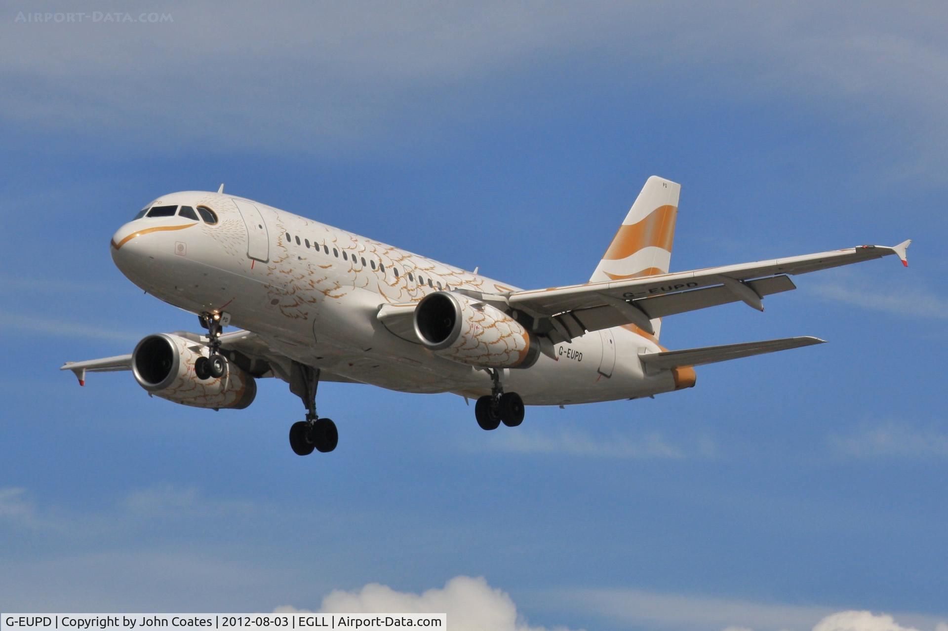 G-EUPD, 1999 Airbus A319-131 C/N 1142, Approach 27R