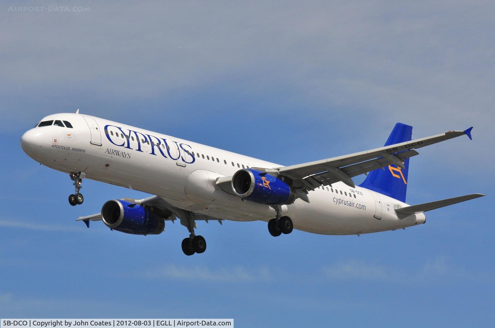 5B-DCO, 2006 Airbus A321-231 C/N 2730, Approach 27R
