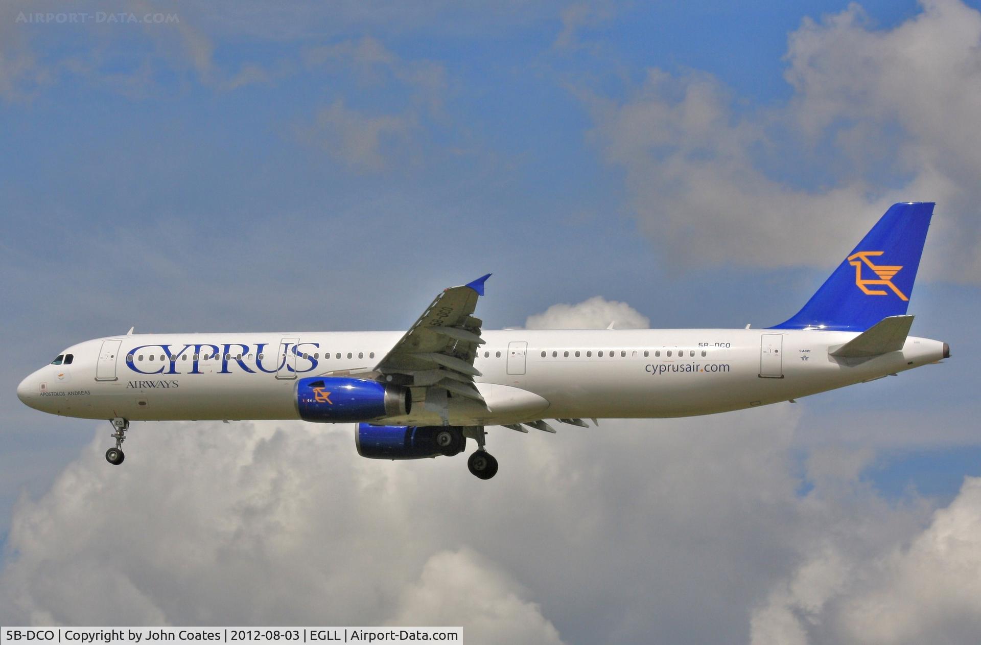 5B-DCO, 2006 Airbus A321-231 C/N 2730, Finals 27R