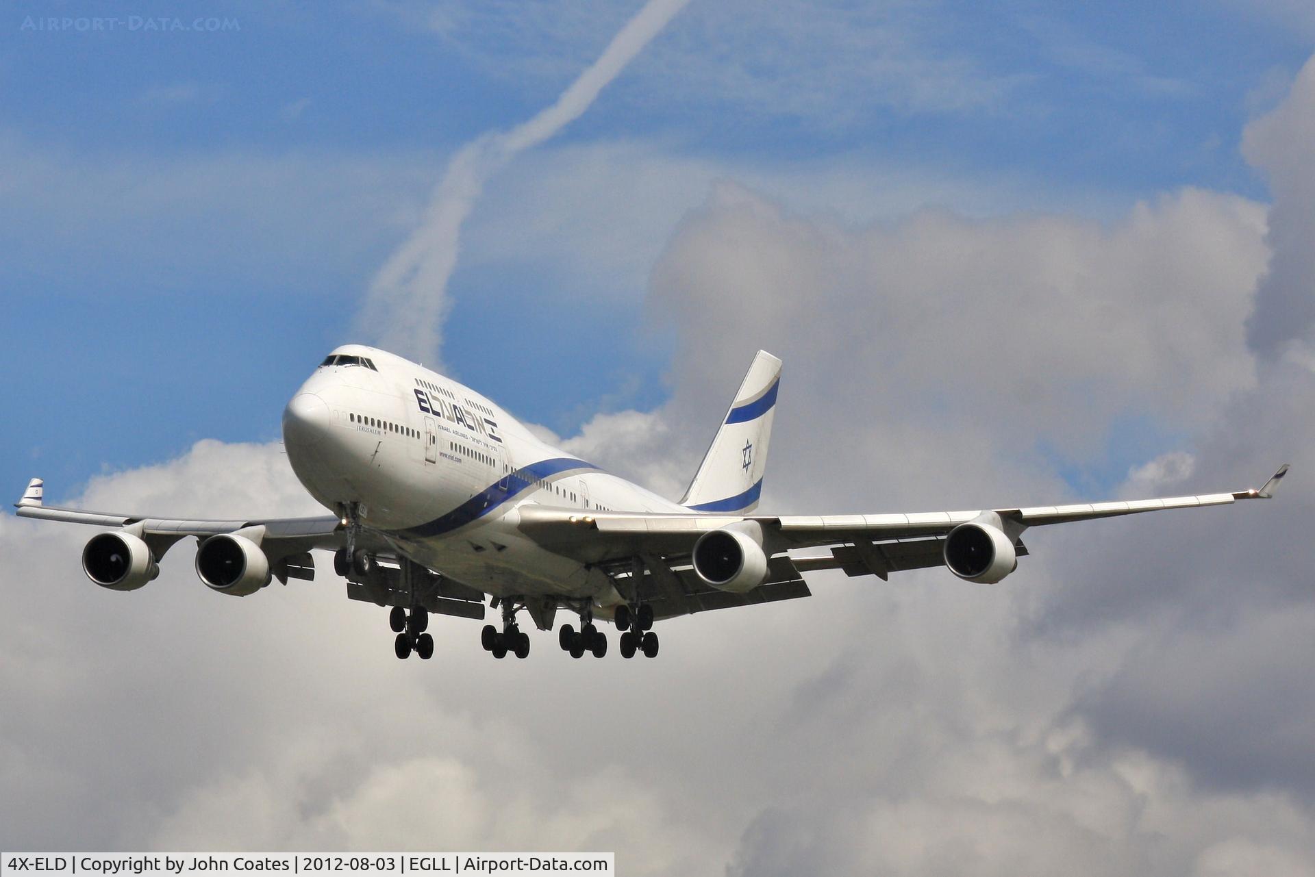 4X-ELD, 1999 Boeing 747-458 C/N 29328, Approach 27R