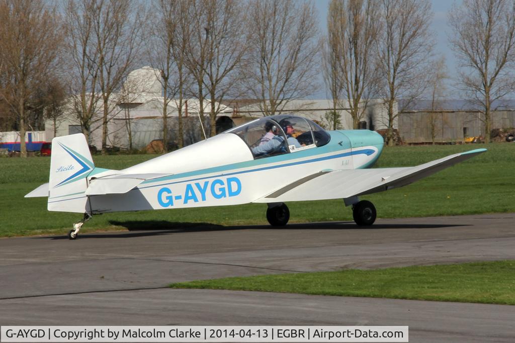 G-AYGD, 1963 CEA Jodel DR1050 Sicile C/N 515, CEA Jodel DR1050 Sicile at The Real Aeroplane Club's Early Bird Fly-In, Breighton Airfield, April 2014.
