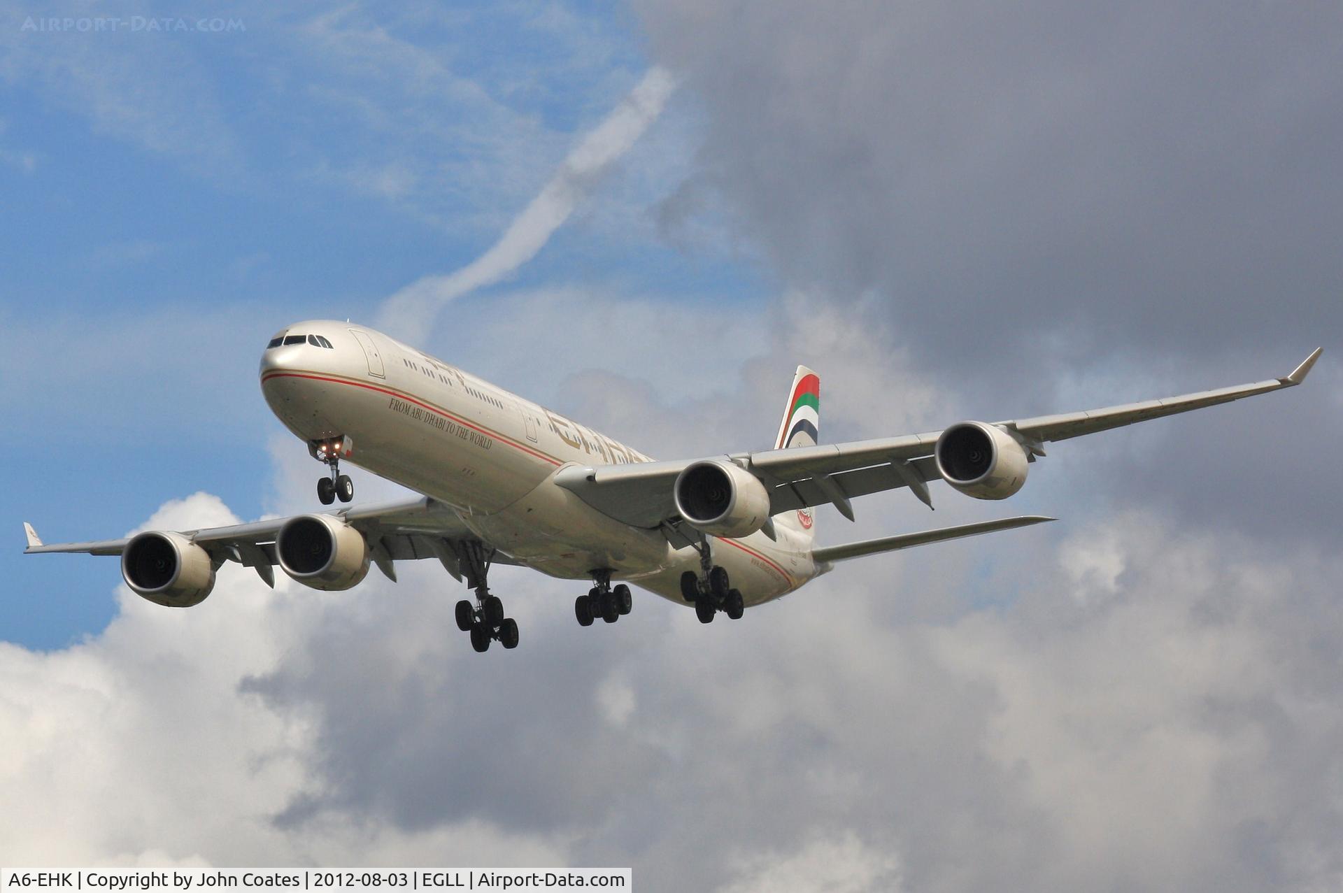 A6-EHK, 2009 Airbus A340-642X C/N 1030, Approach 27R