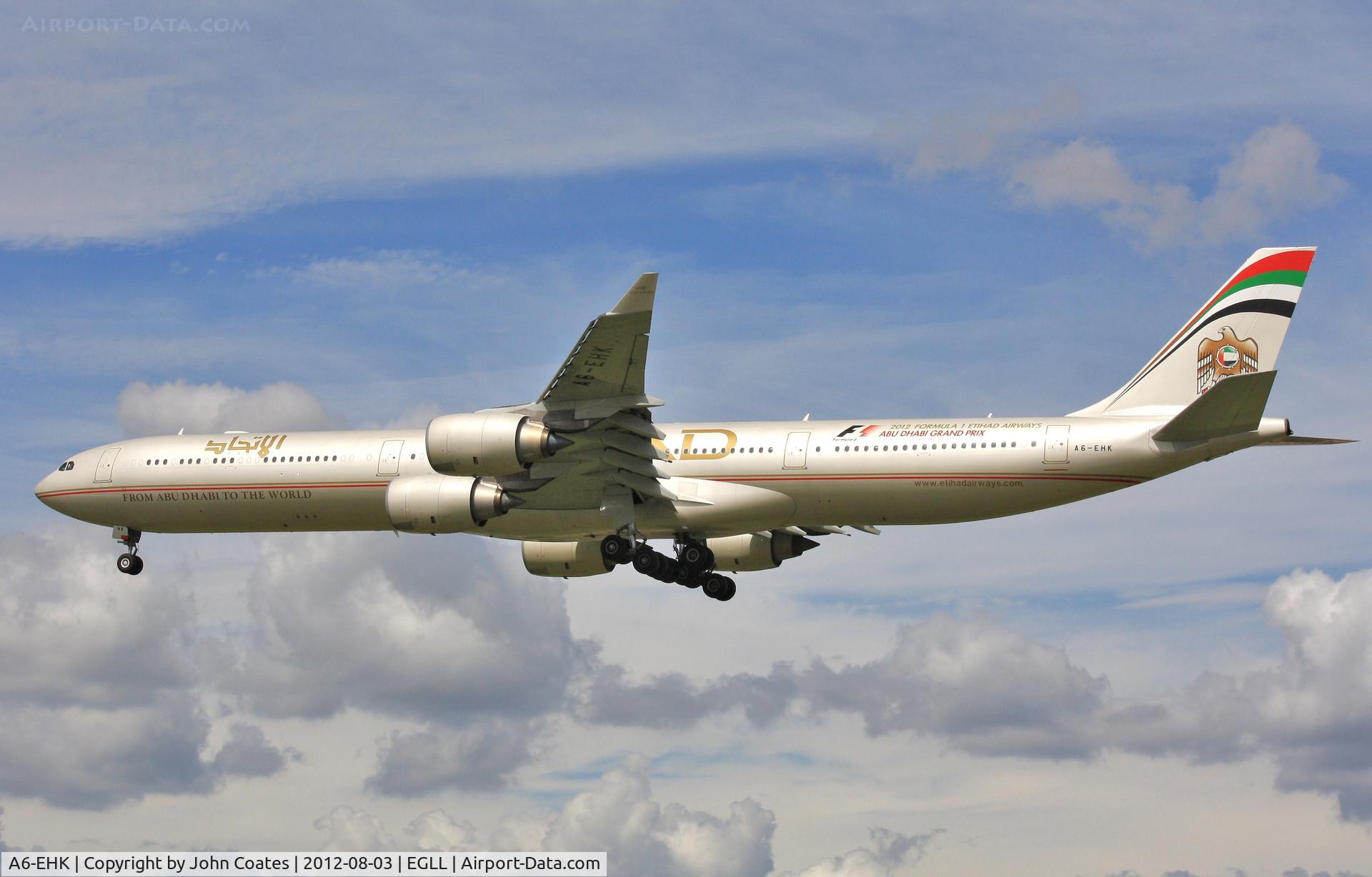 A6-EHK, 2009 Airbus A340-642X C/N 1030, Finals 27R