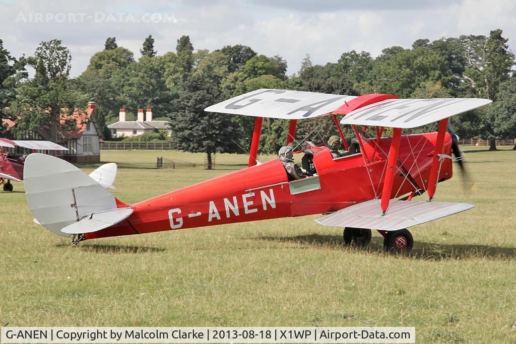 G-ANEN, 1942 De Havilland DH-82A Tiger Moth II C/N 85418, De Havilland DH-82A Tiger Moth II at The De Havilland Moth Club's 28th International Moth Rally at Woburn Abbey. August 2013.
