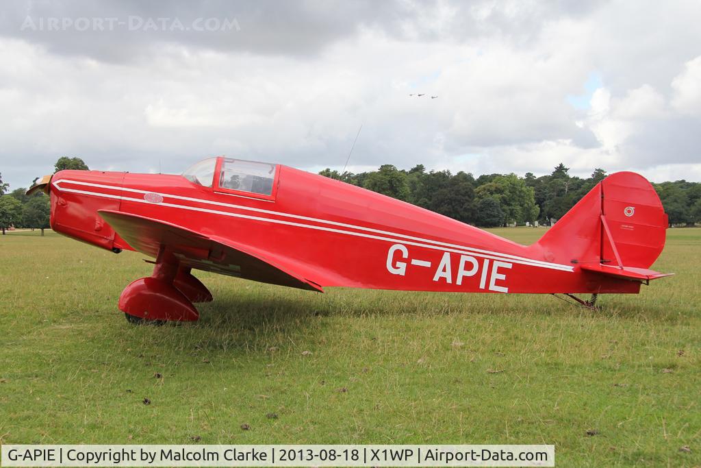 G-APIE, 1958 Tipsy Belfair C/N 535, Tipsy Belfair at The De Havilland Moth Club's 28th International Moth Rally at Woburn Abbey. August 2013.