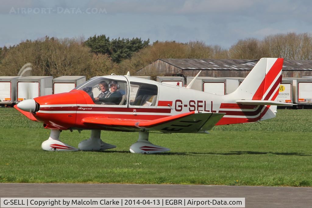 G-SELL, 1976 Robin DR-400-180 Regent Regent C/N 1153, Robin DR-400-180 Regent at The Real Aeroplane Club's Early Bird Fly-In, Breighton Airfield, April 2014.