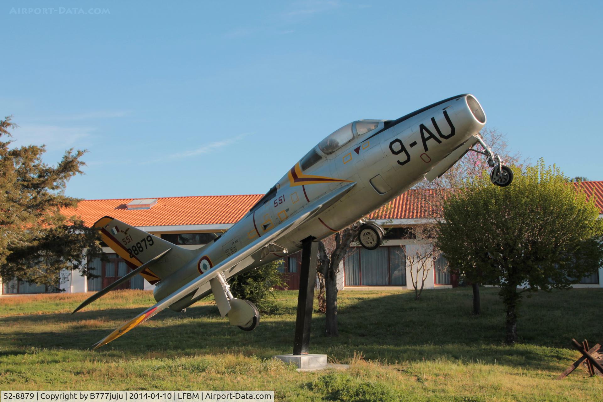52-8879, 1952 Republic F-84F-46-GK Thunderstreak C/N Not Found 52-8879, preserved at Mont de Marsant