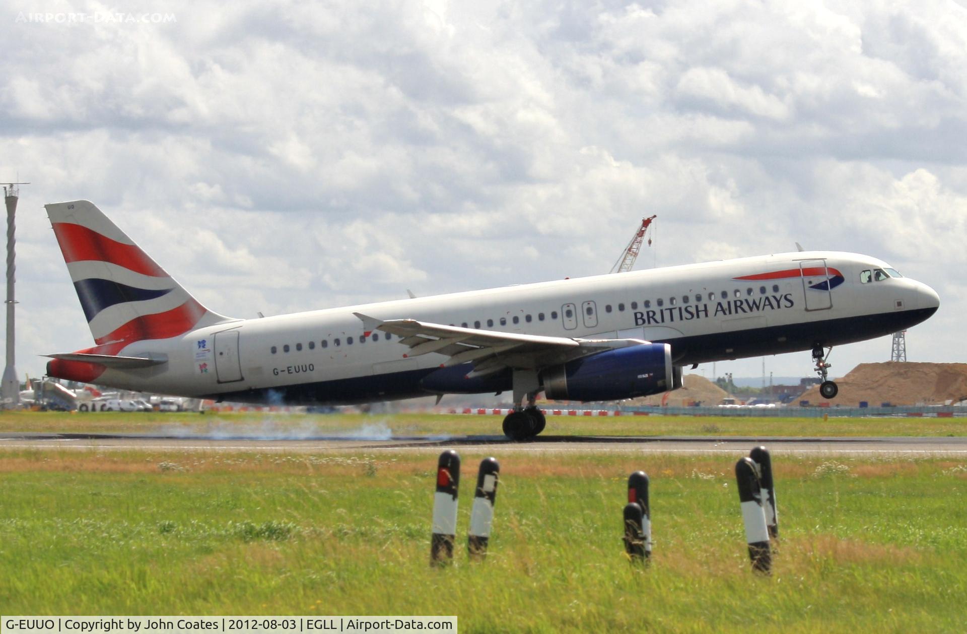 G-EUUO, 2003 Airbus A320-232 C/N 1958, Touchdown
