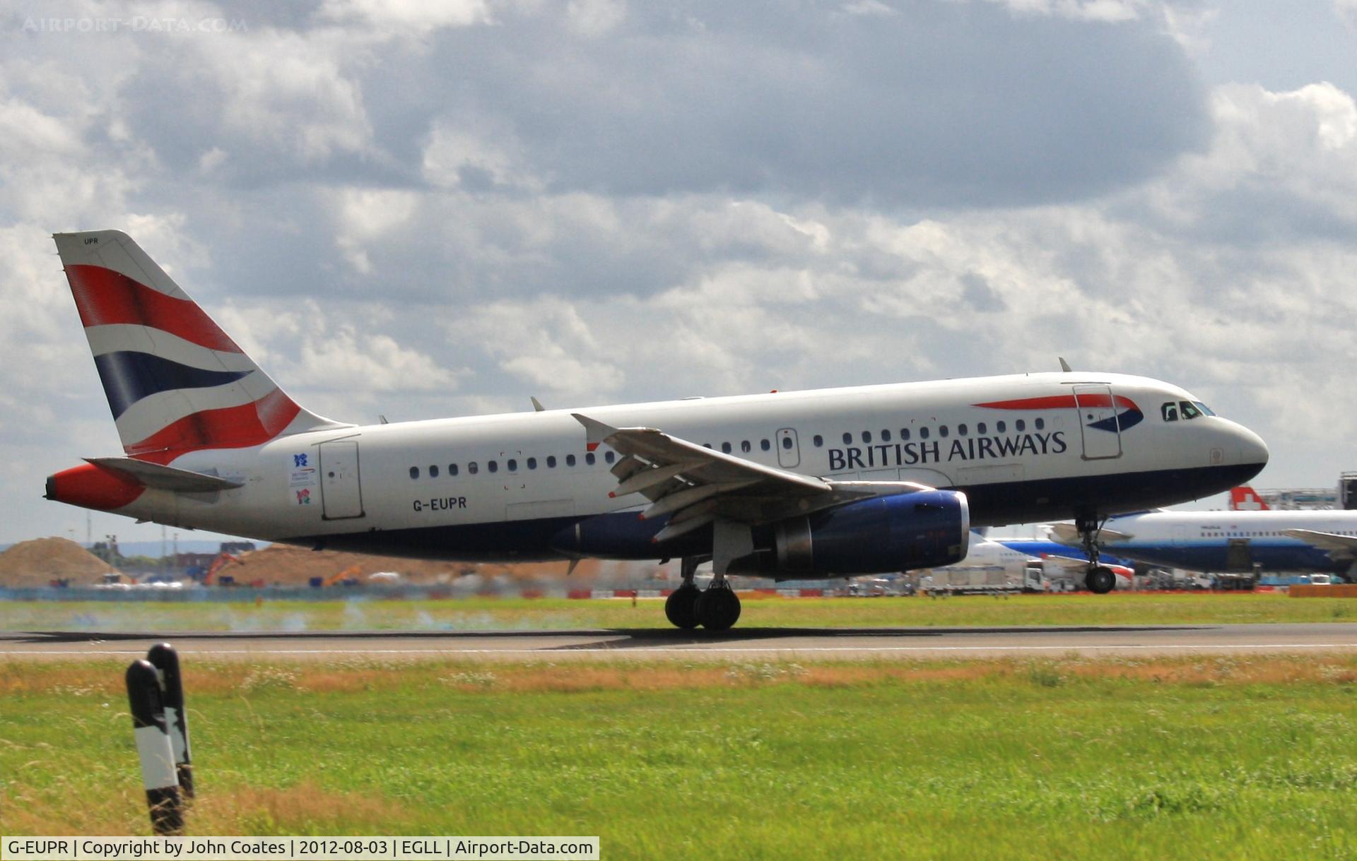 G-EUPR, 2000 Airbus A319-131 C/N 1329, Touchdown