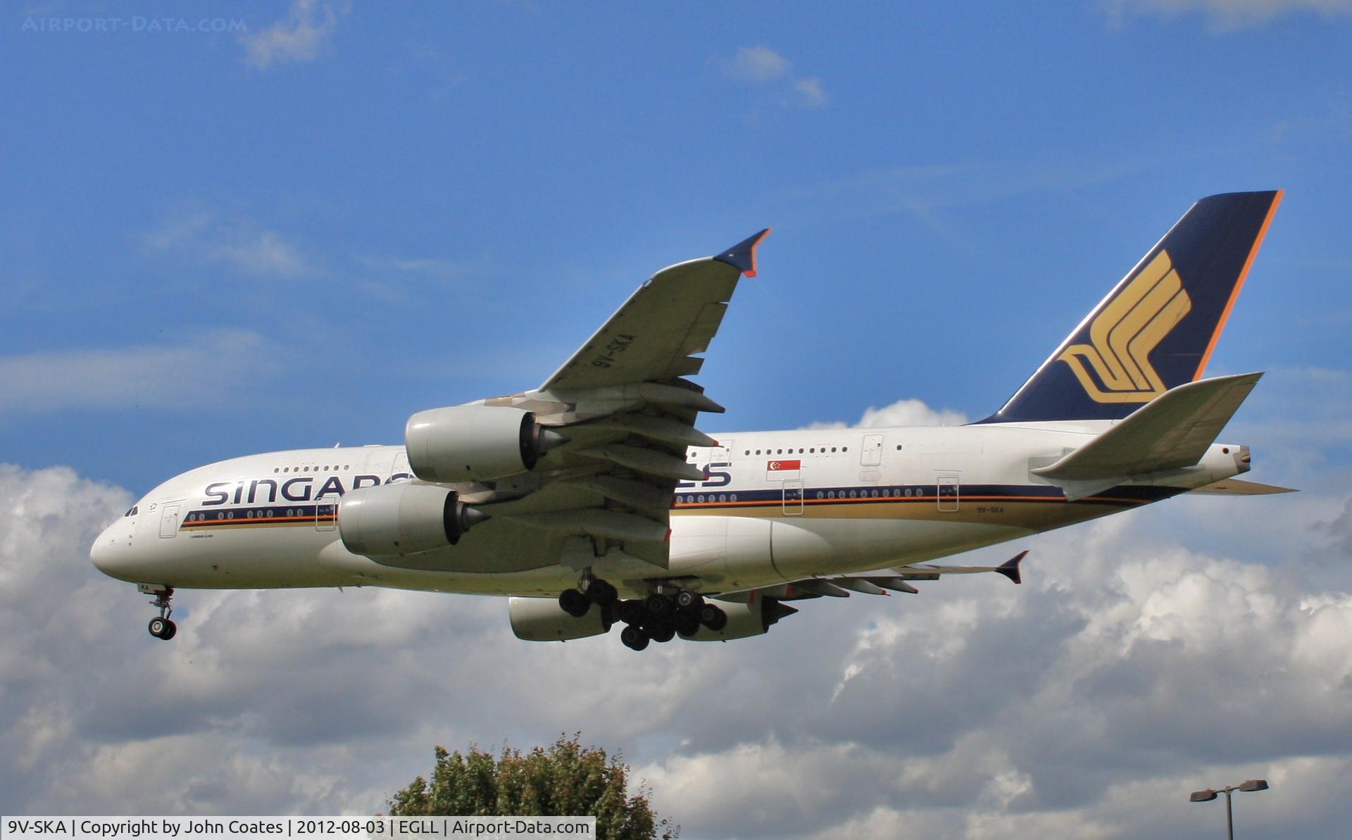 9V-SKA, 2007 Airbus A380-841 C/N 003, Arrives 27L