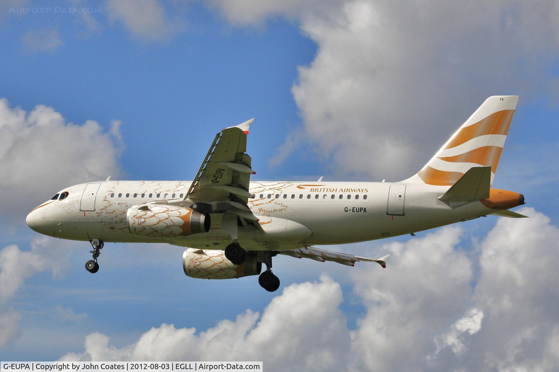 G-EUPA, 1999 Airbus A319-131 C/N 1082, Arrives 27L
