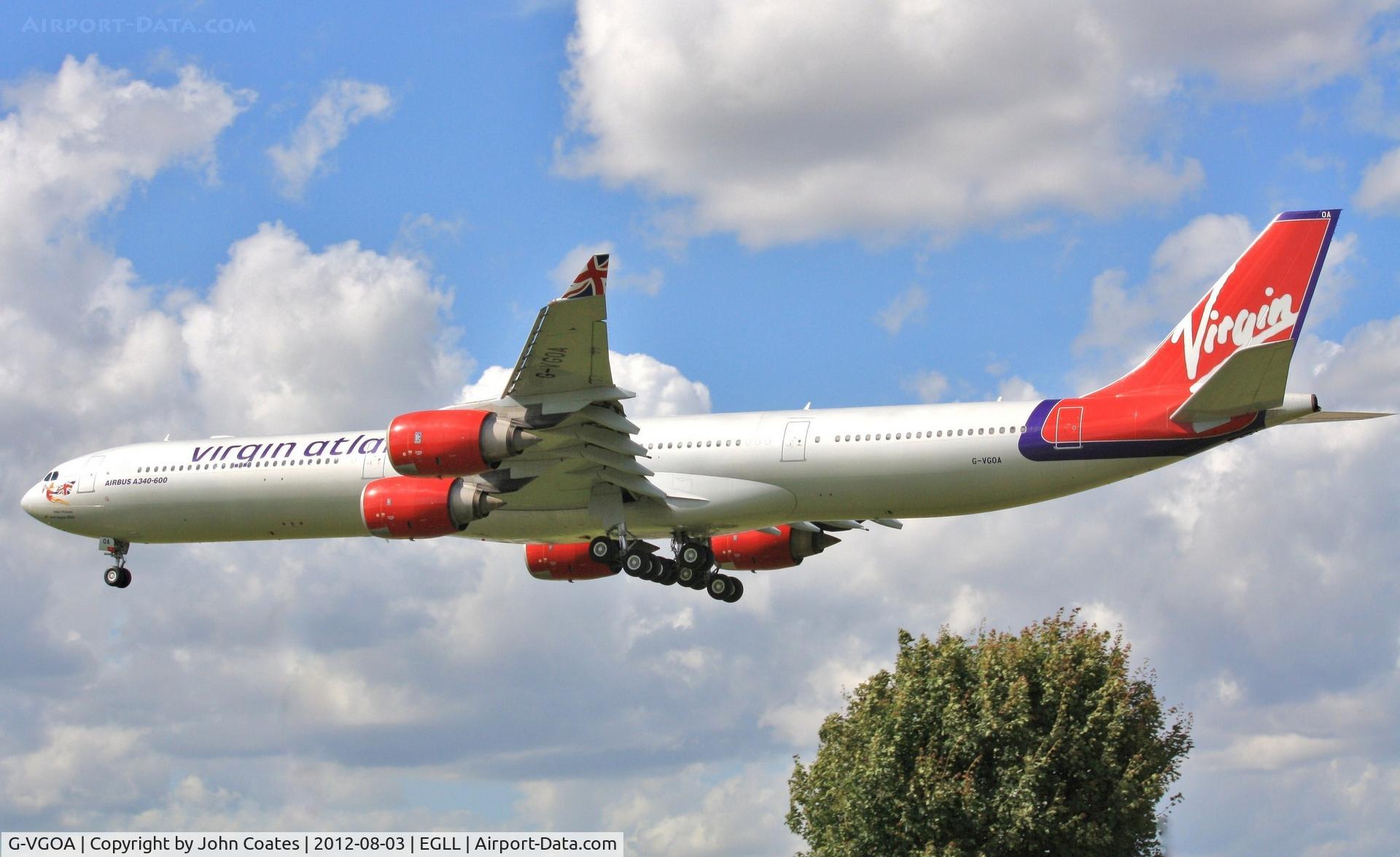 G-VGOA, 2001 Airbus A340-642 C/N 371, Finals 27L
