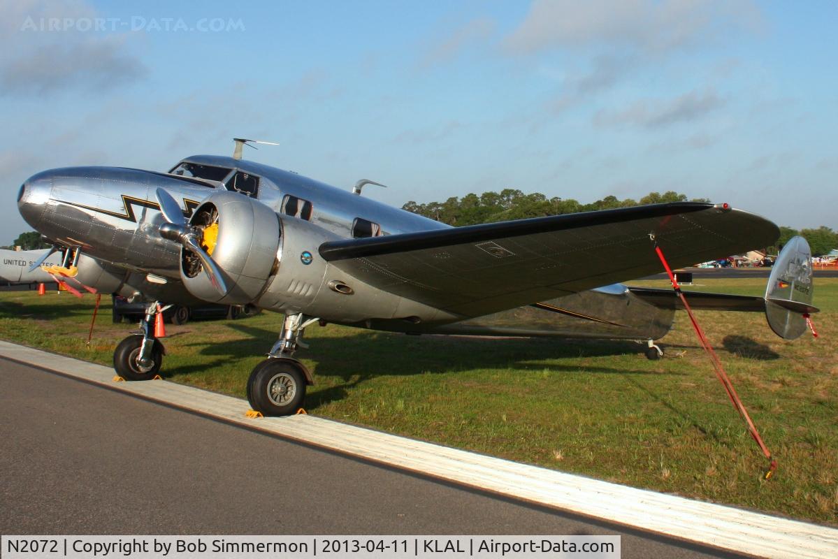N2072, 1936 Lockheed 12A Electra Junior C/N 1208, Sun N Fun - Lakeland, FL
