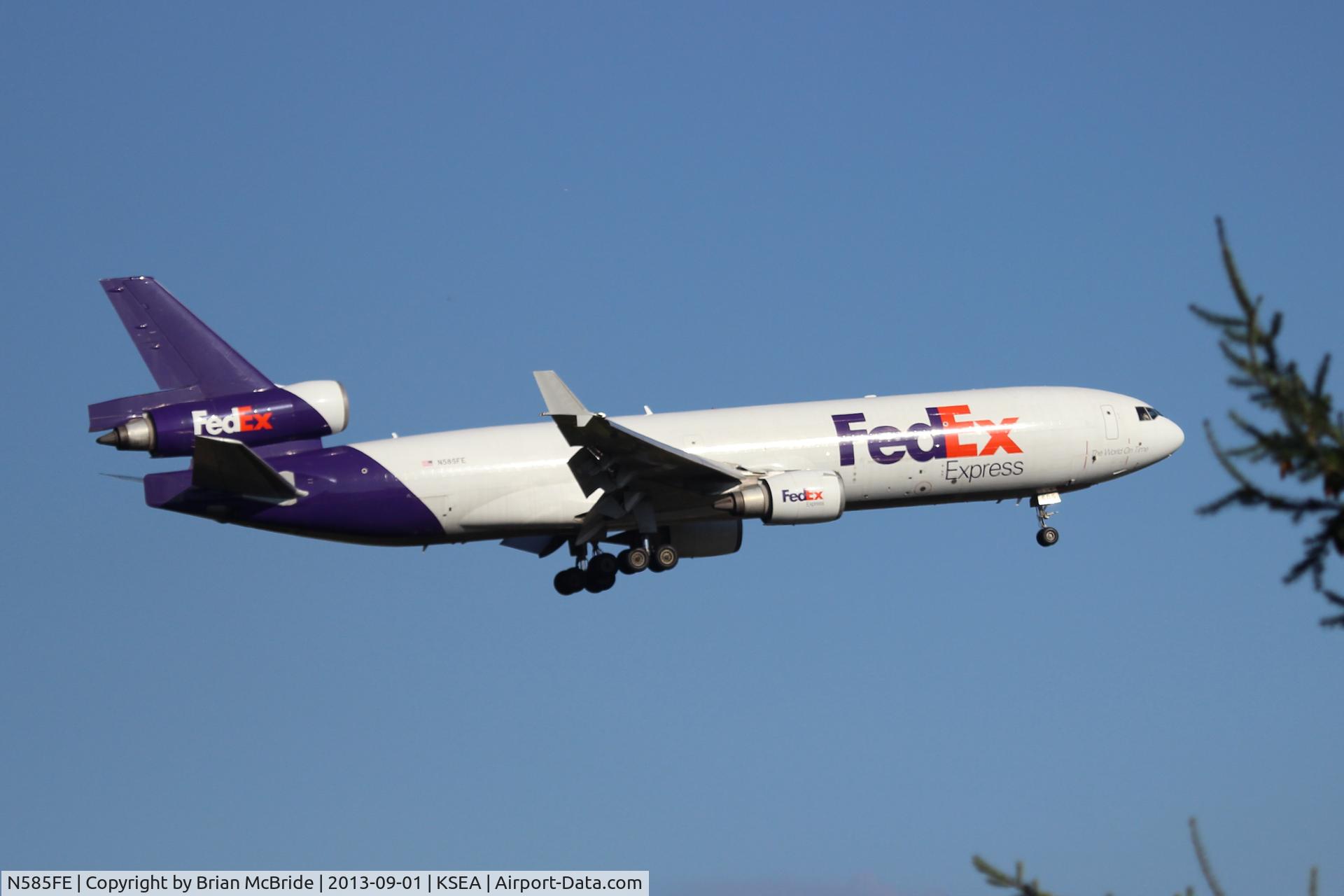 N585FE, 1992 McDonnell Douglas MD-11F C/N 48481, FedEx Express. MD-11F. N585FE cn 48481 482. Seattle Tacoma - International (SEA KSEA). Image © Brian McBride. 01 September 2013
