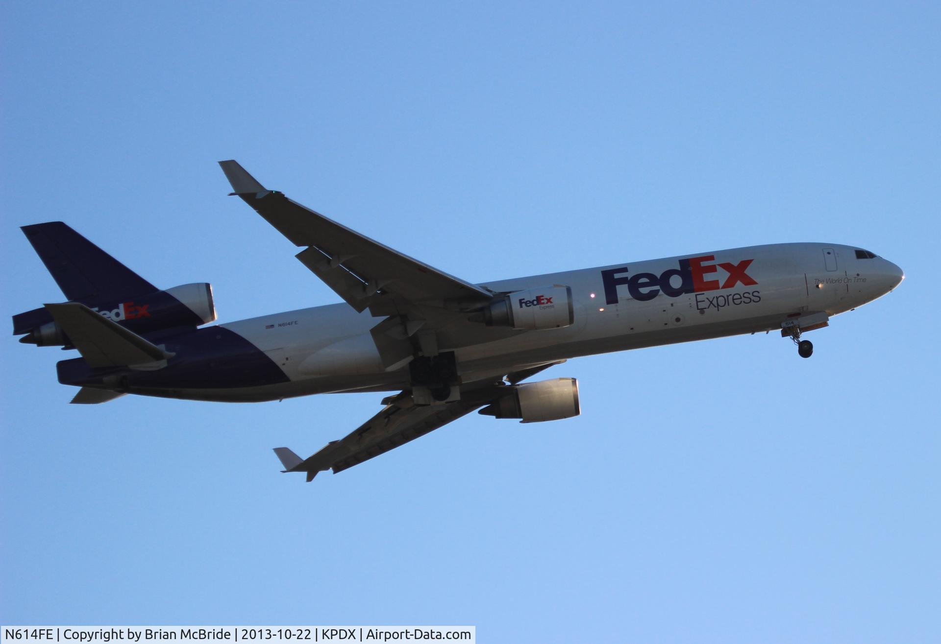 N614FE, 1992 McDonnell Douglas MD-11F C/N 48528, FedEx Express. MD-11F. N614FE cn 48528 507. Portland - International (PDX KPDX). Image © Brian McBride. 22 October 2013
