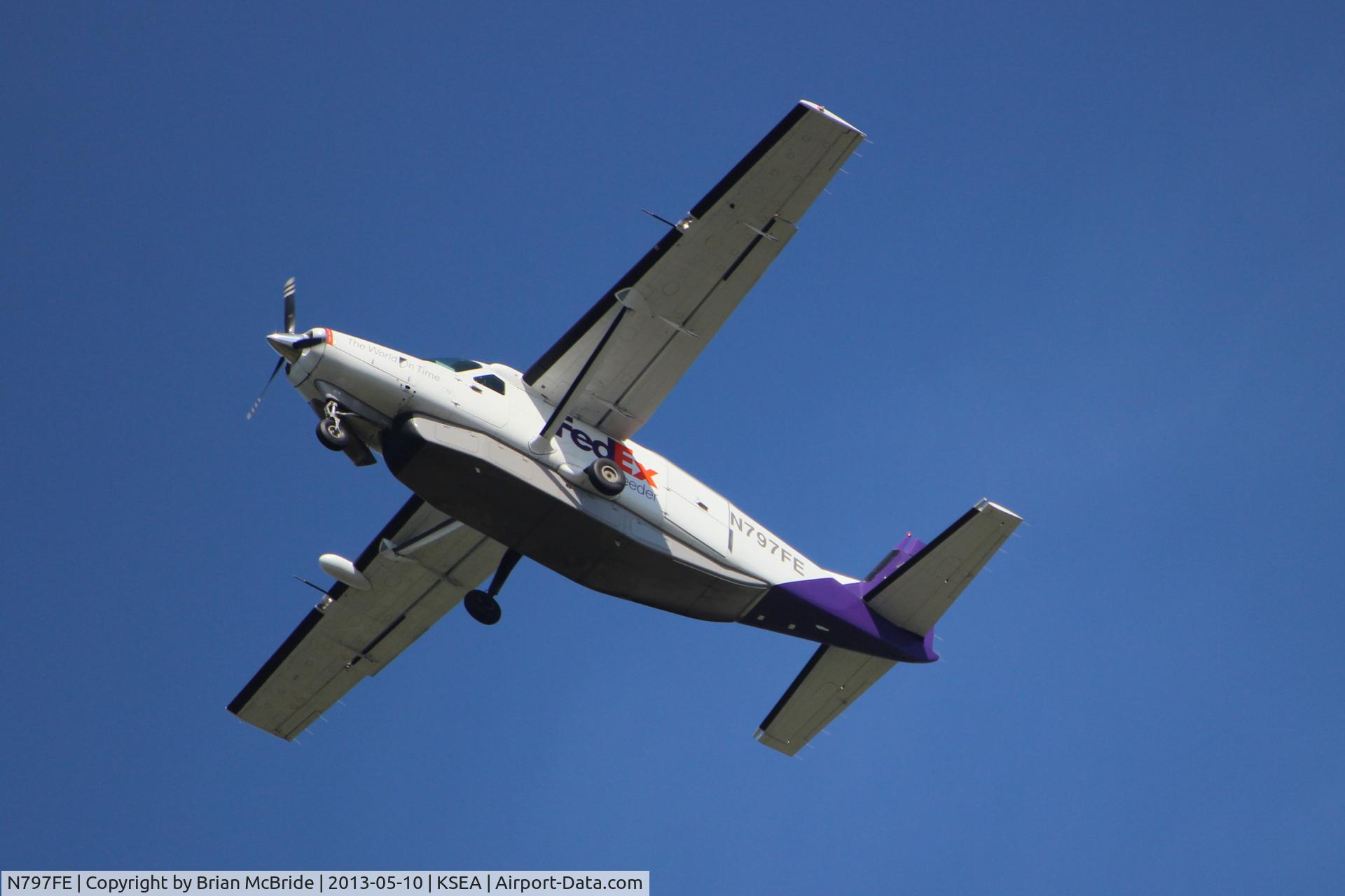 N797FE, 1987 Cessna 208B C/N 208B0042, FedEx Feeder (Empire Airlines). Cessna 208B Super Cargomaster. N797FE cn 208B0042. Seattle Tacoma - International (SEA KSEA). Image © Brian McBride. 10 May 2013