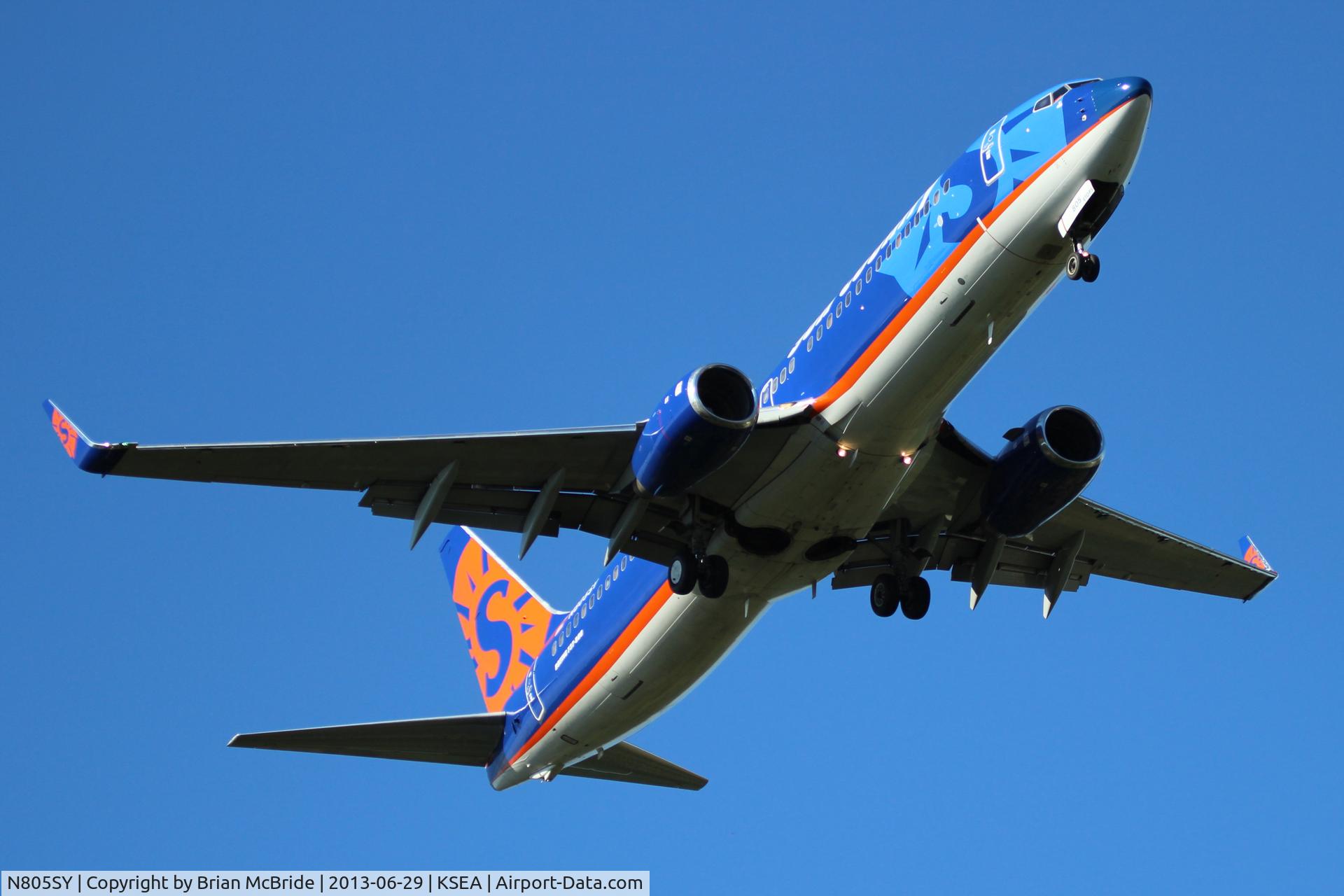 N805SY, 2001 Boeing 737-8Q8 C/N 30032, Sun Country Airlines. 737-8Q8. N805SY 805 cn 30032 985. Seattle Tacoma - International (SEA KSEA). Image © Brian McBride. 29 June 2013