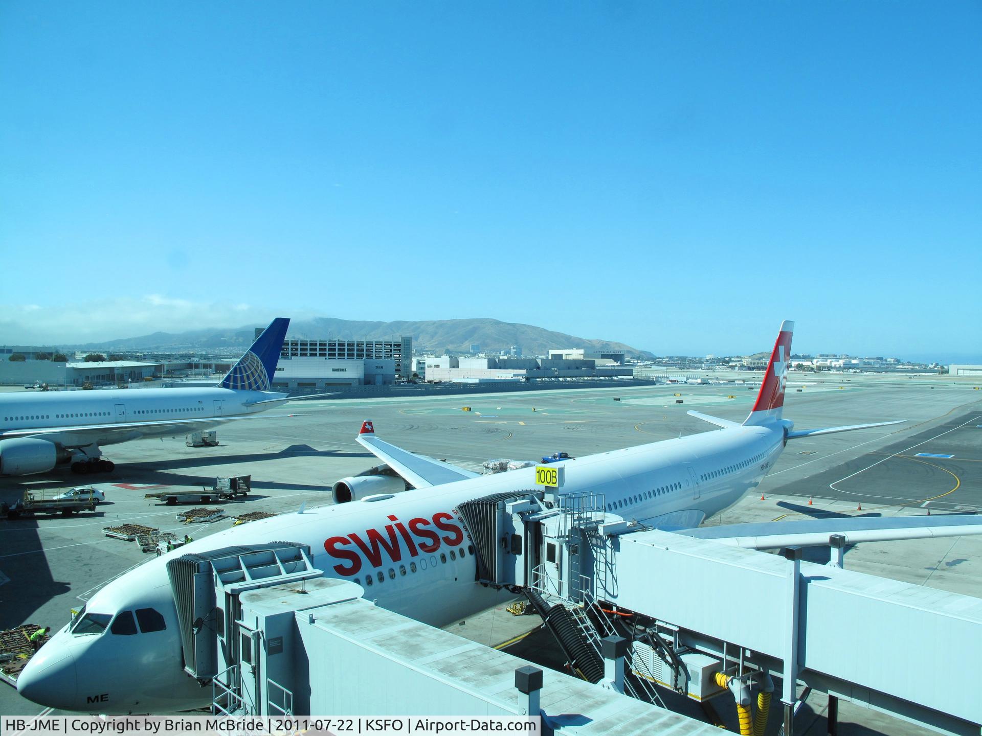 HB-JME, 2003 Airbus A340-313X C/N 559, Swiss International Airlines. A340-313X. HB-JME cn 559. San Francisco - International (SFO KSFO). Image © Brian McBride. 22 July 2011