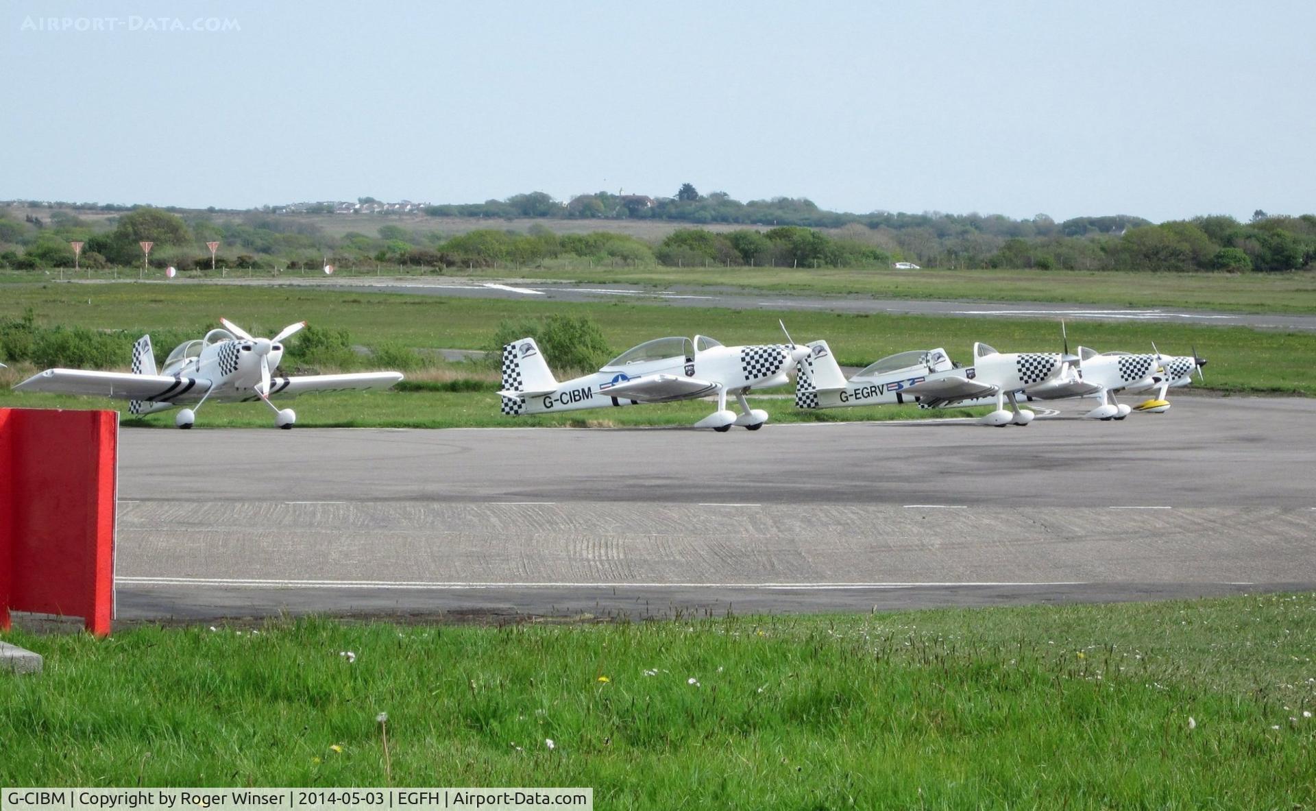 G-CIBM, 2013 Vans RV-8 C/N LAA 303-15083, Line up of Team Raven aircraft. Vans RV-8's G-CDPJ, G-CIBM, G-EGRV, G-VFDS and Vans RV-4 G-MAXV. The formation aerobatic display team went on to gain Public Display Authorisation on 7th May 2014.