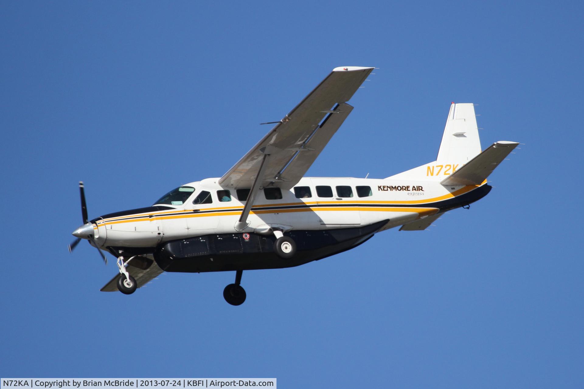 N72KA, 1992 Cessna 208B C/N 208B0326, Kenmore Air. Cessna 208B Grand Caravan. N72KA cn 208B0326. UPS N358UP behind her. Seattle - Boeing Field King County International (BFI KBFI). Image © Brian McBride. 24 July 2013